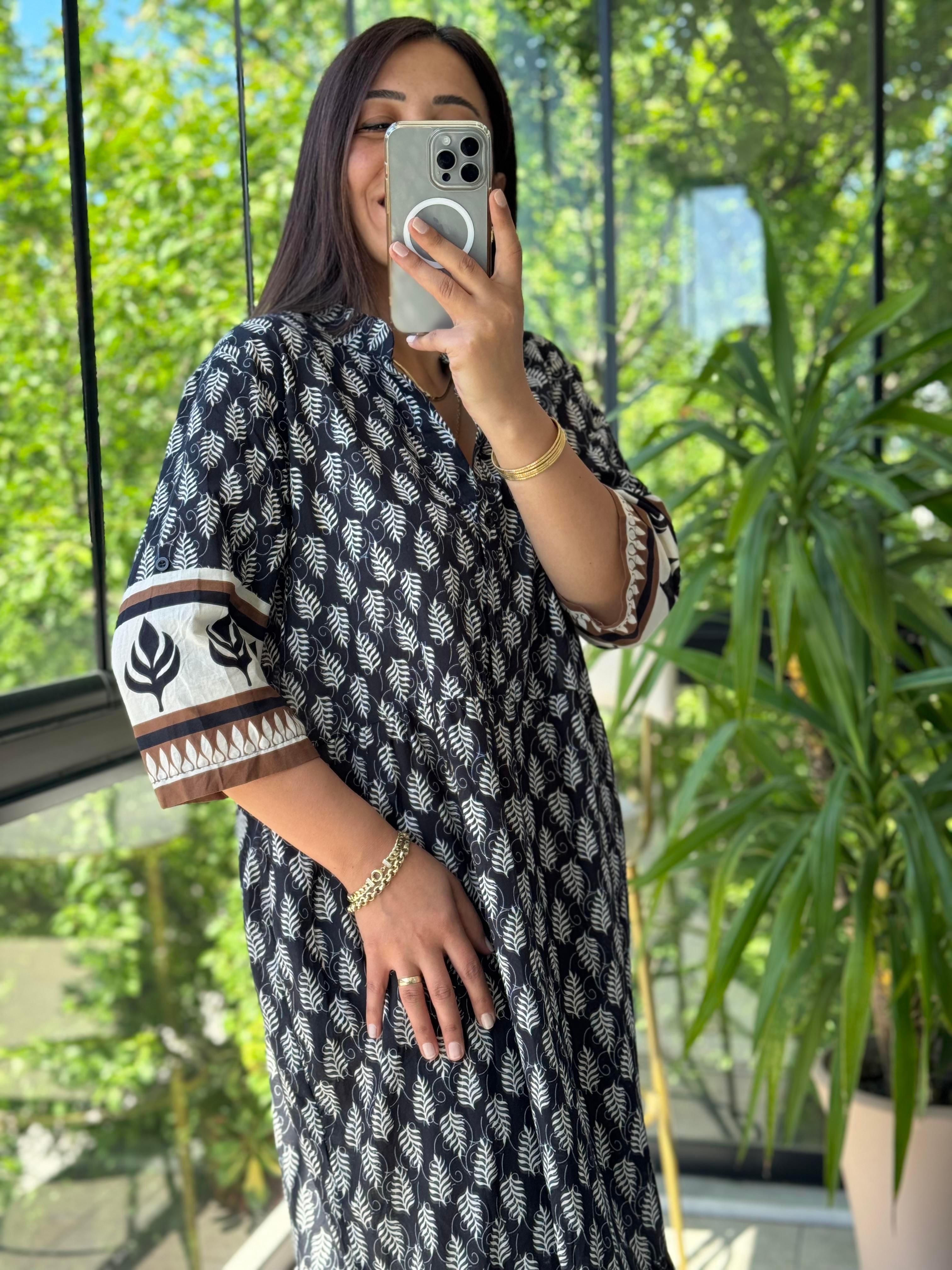 Pamuklu Elbise Siyah