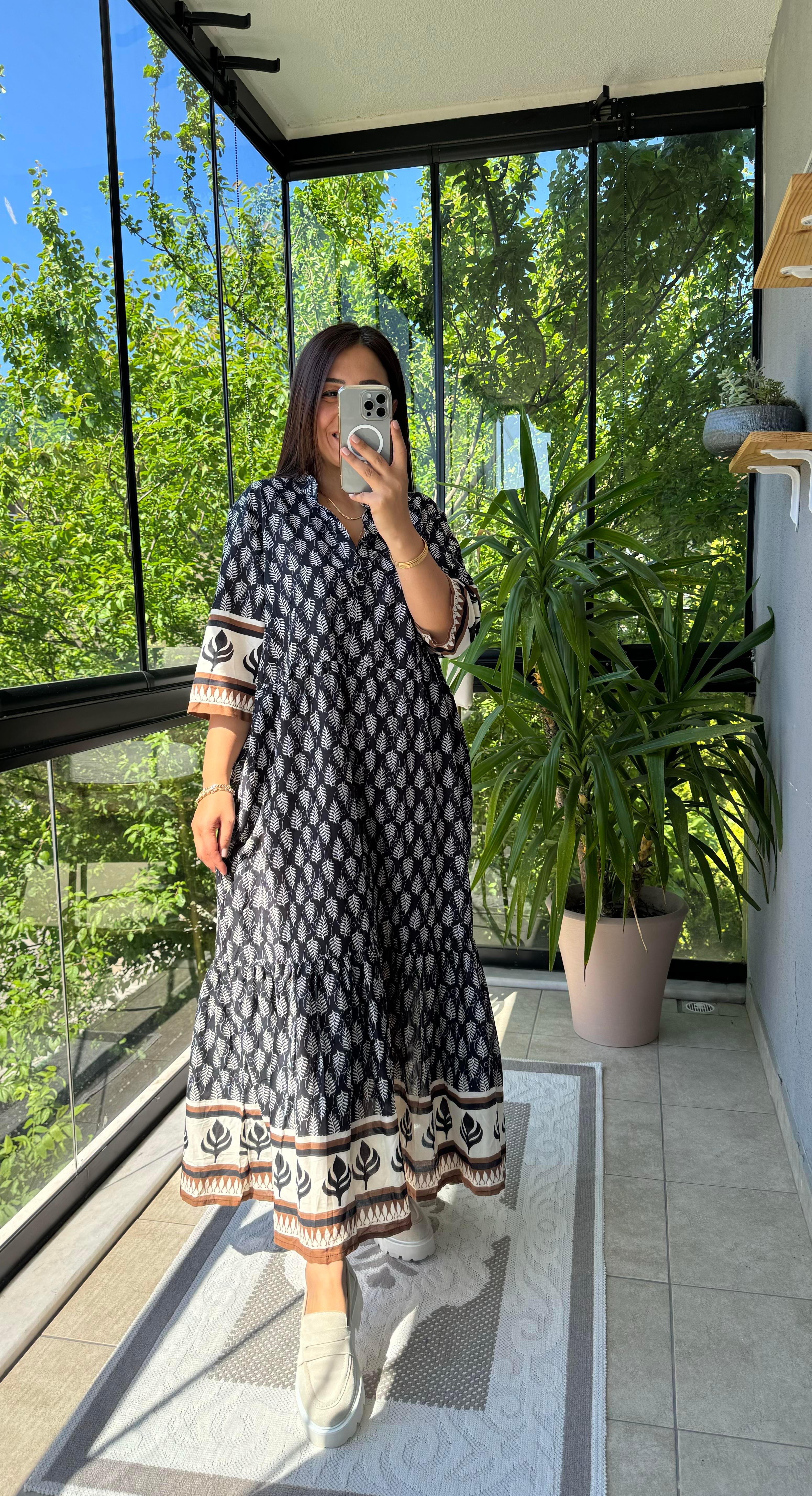 Pamuklu Elbise Siyah