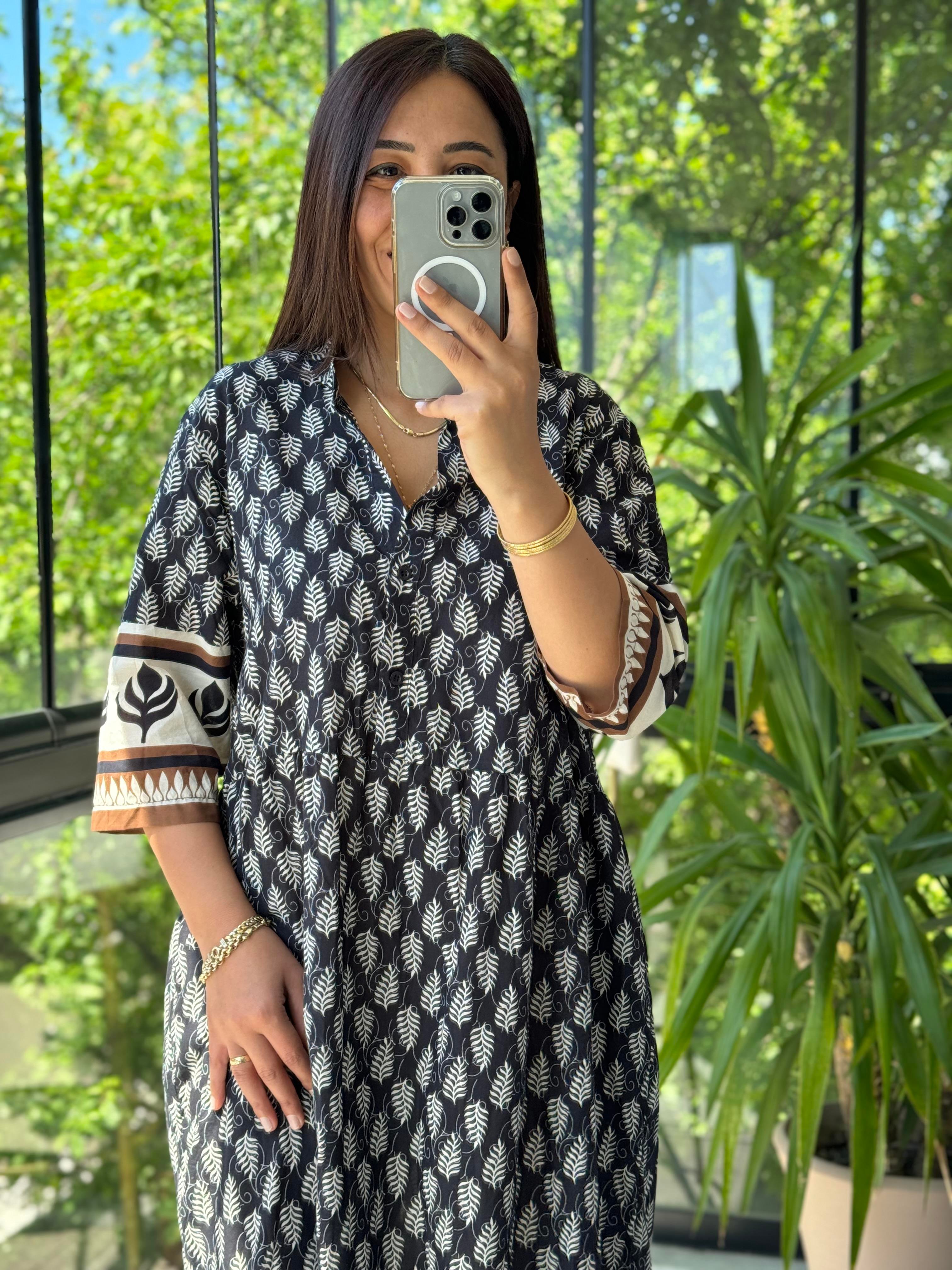 Pamuklu Elbise Siyah