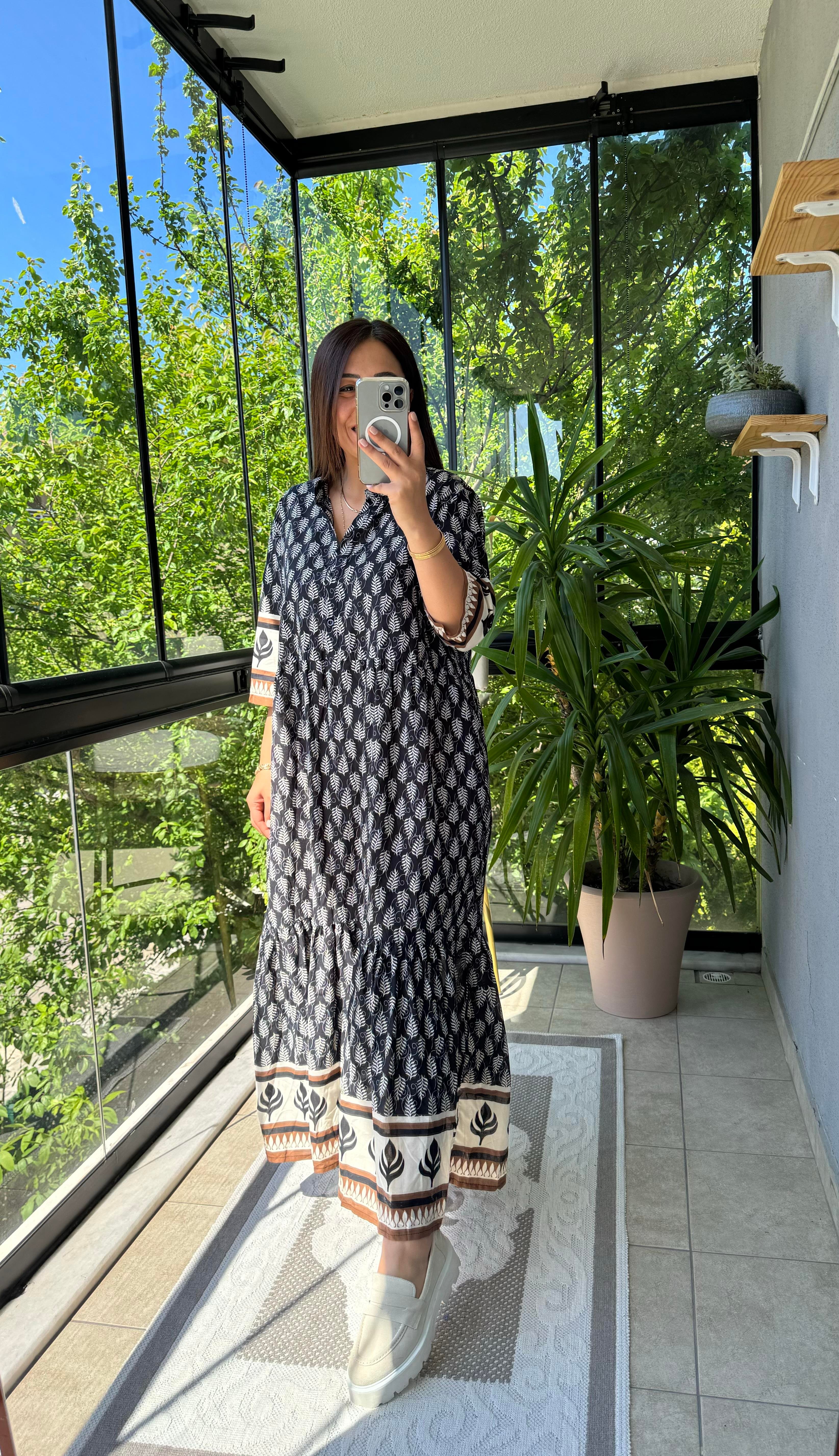 Pamuklu Elbise Siyah