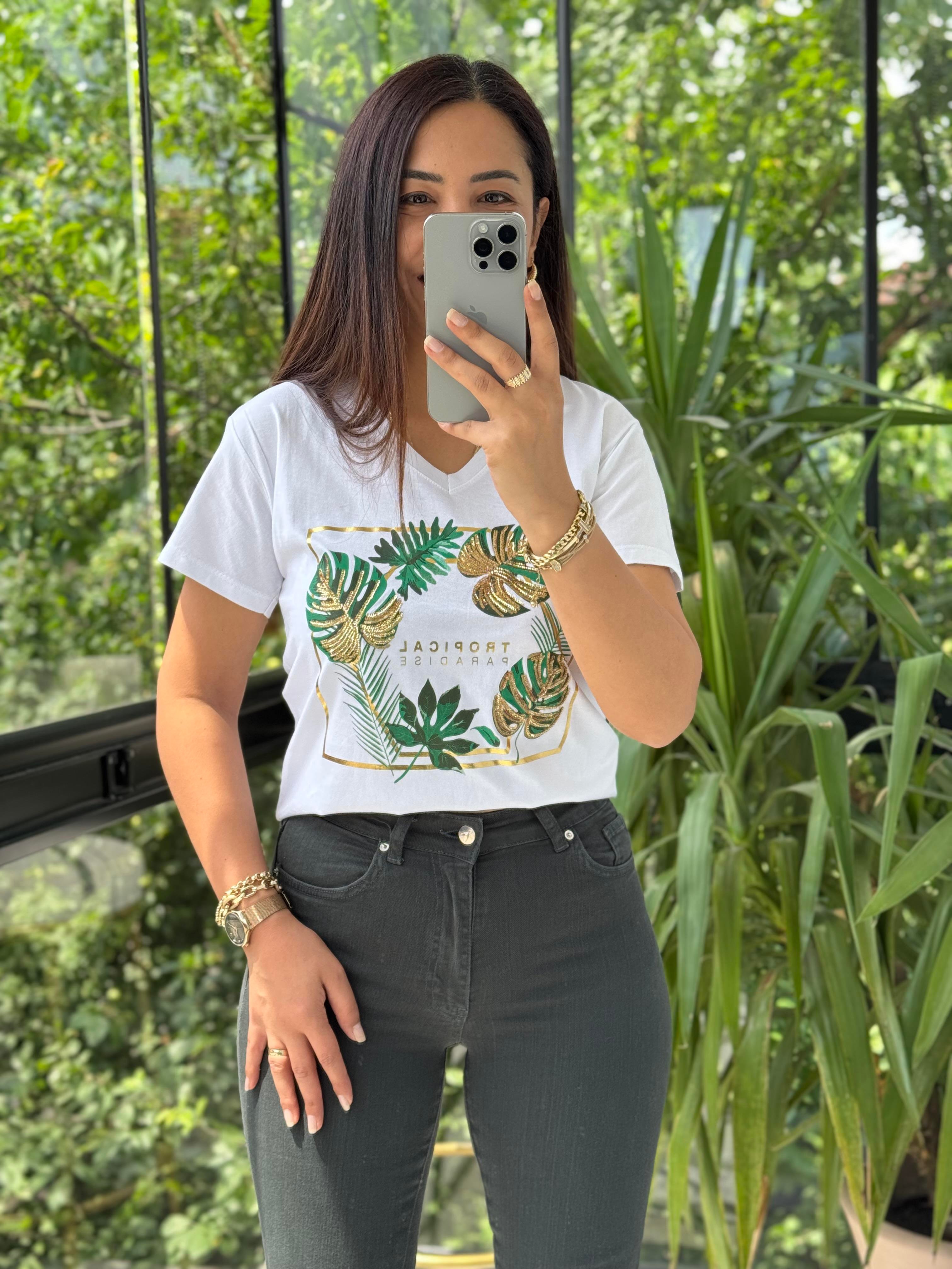 Pamuklu Tişört Tropical