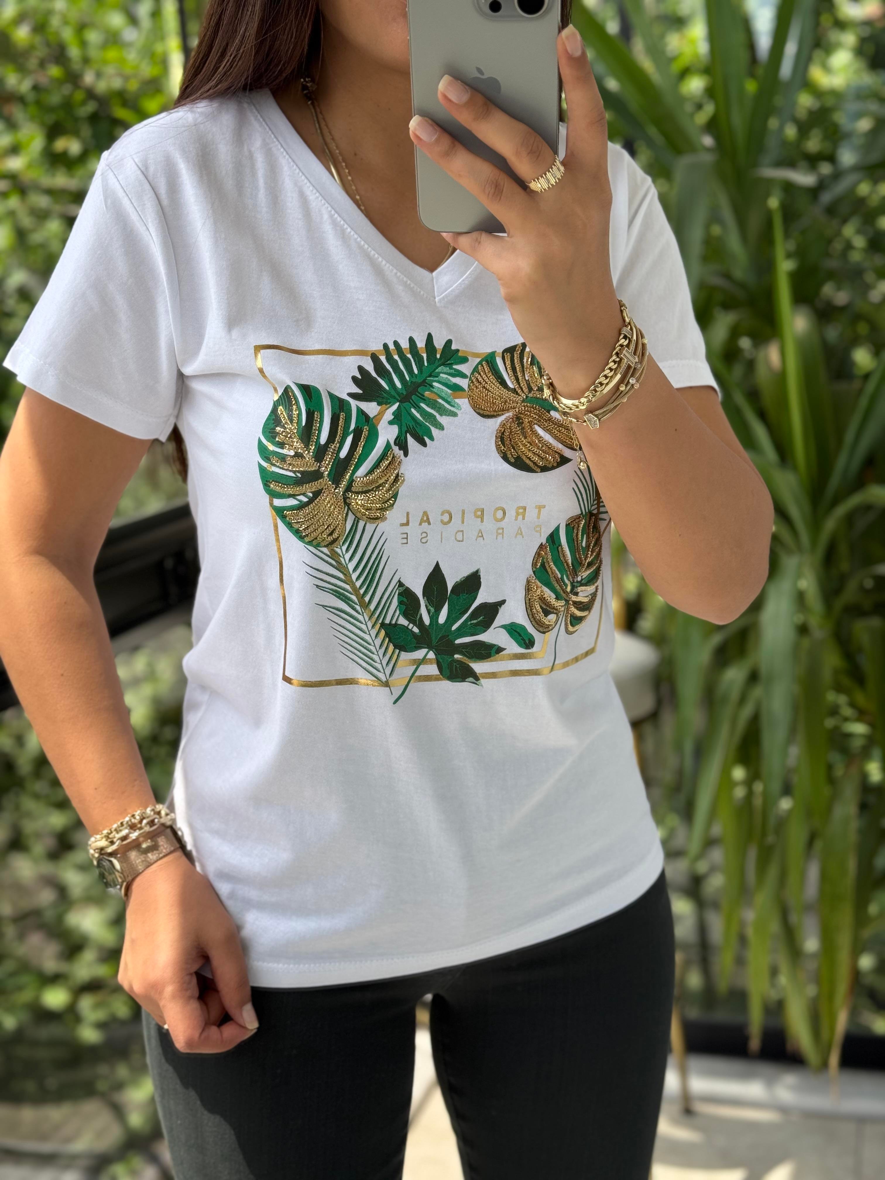 Pamuklu Tişört Tropical