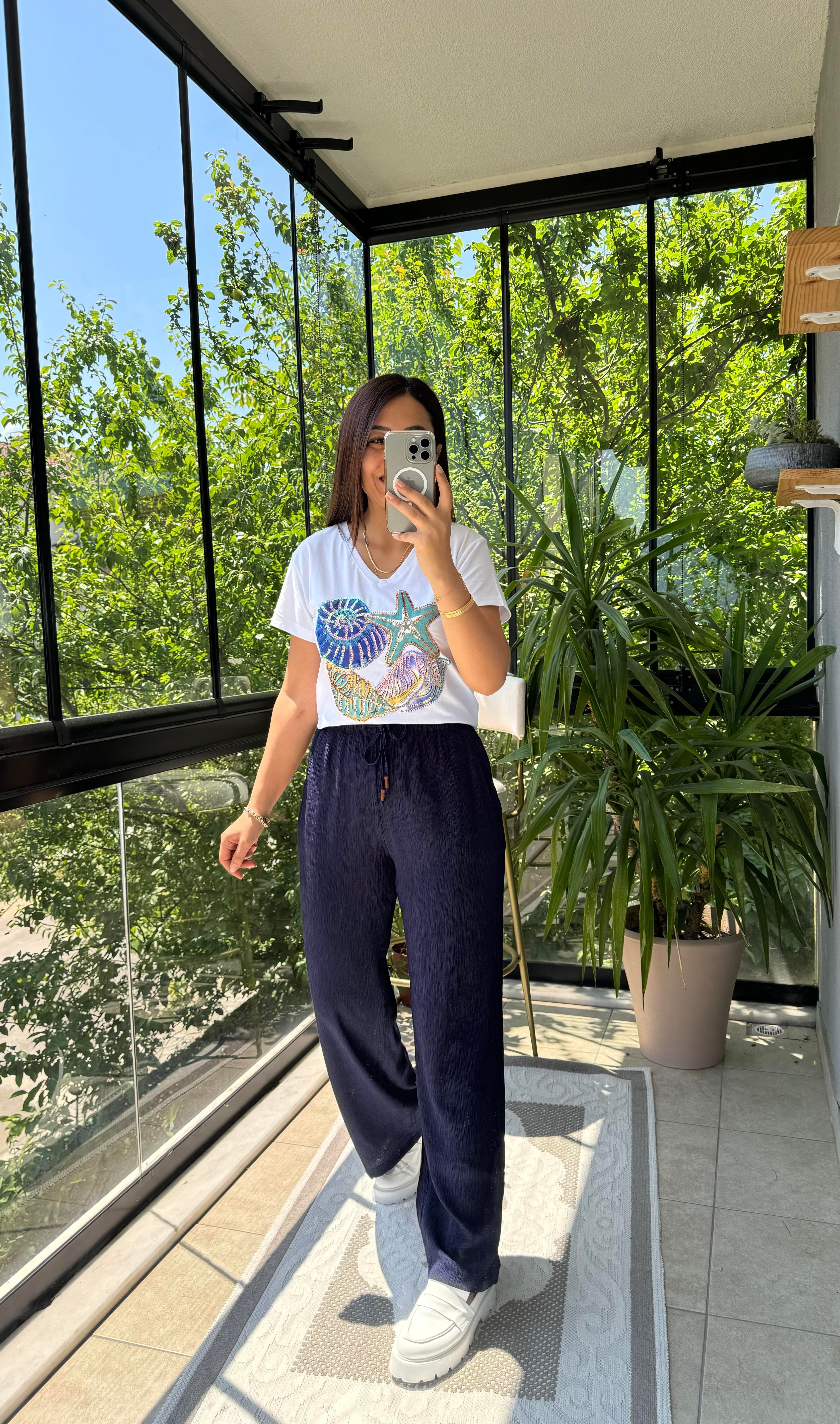 Pamuklu Tişört Yıldızlı