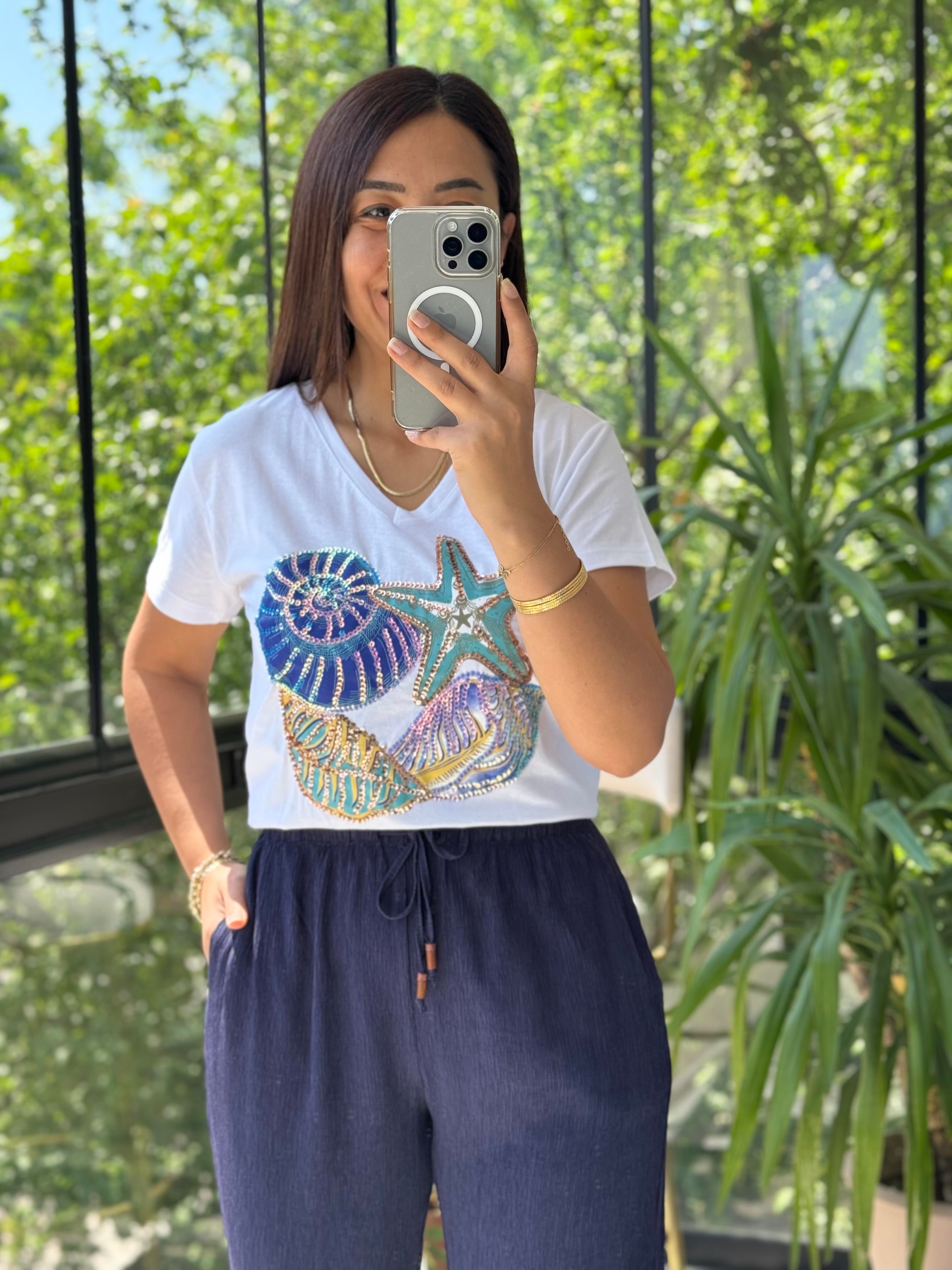 Pamuklu Tişört Yıldızlı