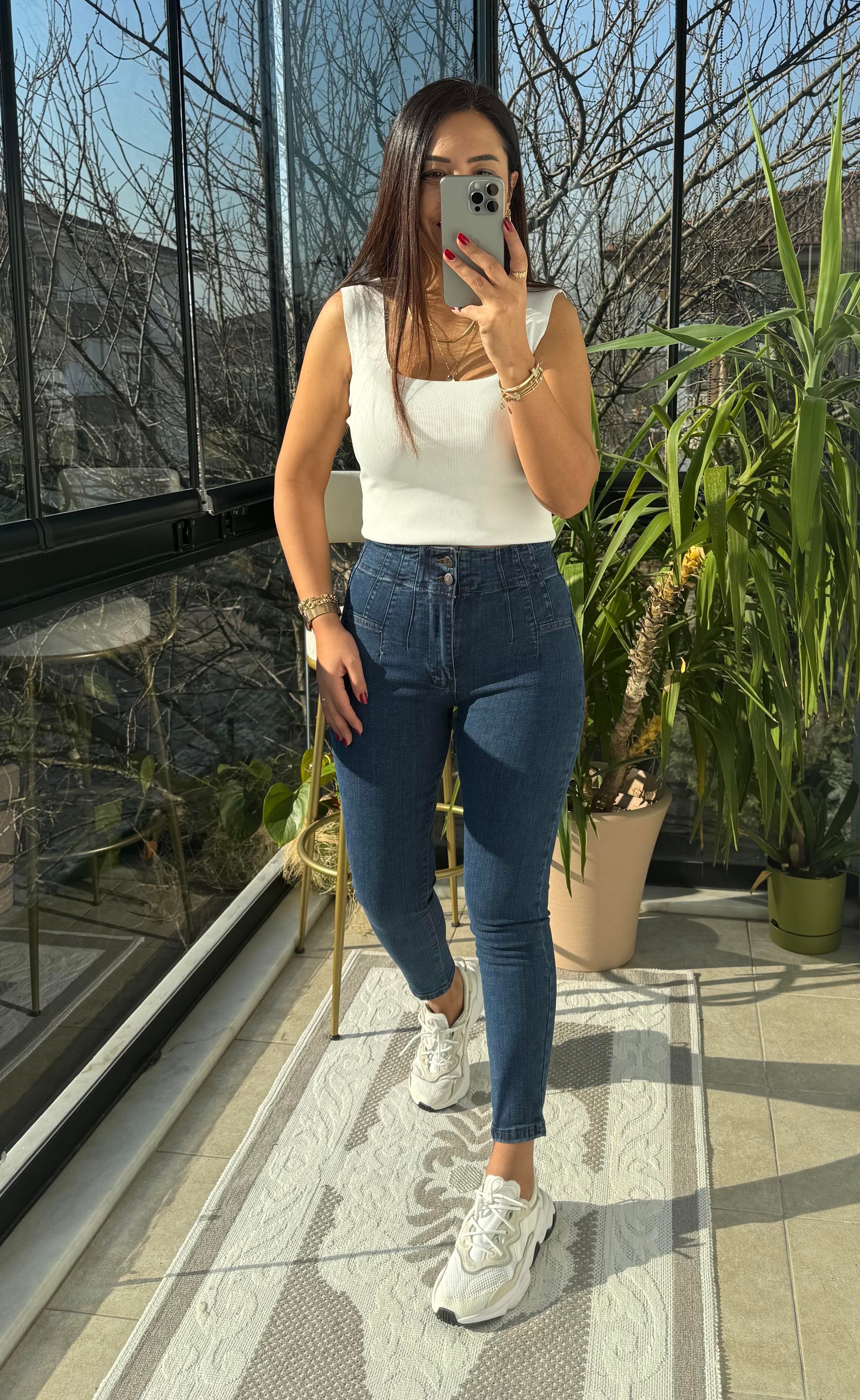 Pensli Skinny Kot Pantolon Lacivert