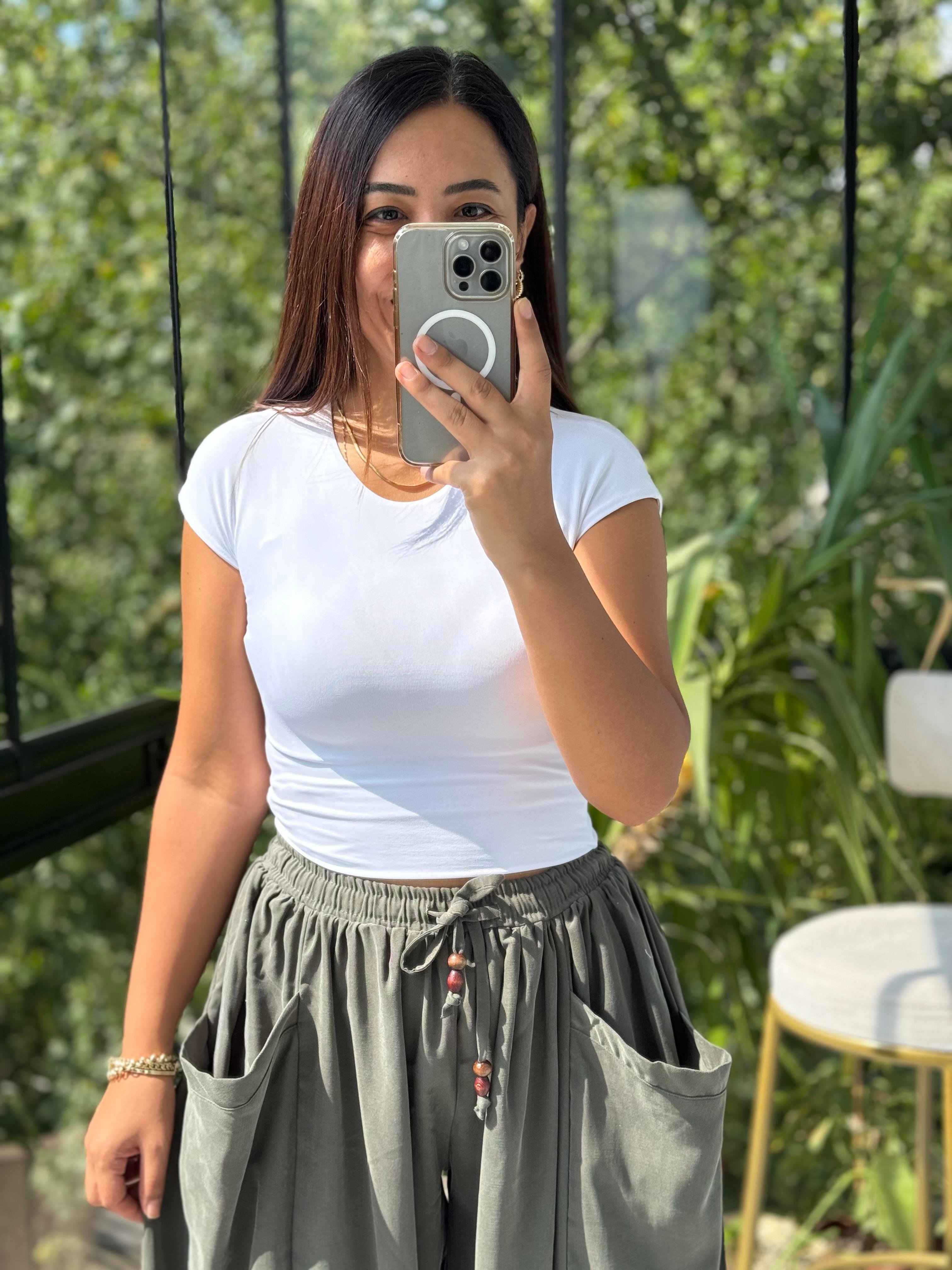 Poliamid Tişört Beyaz