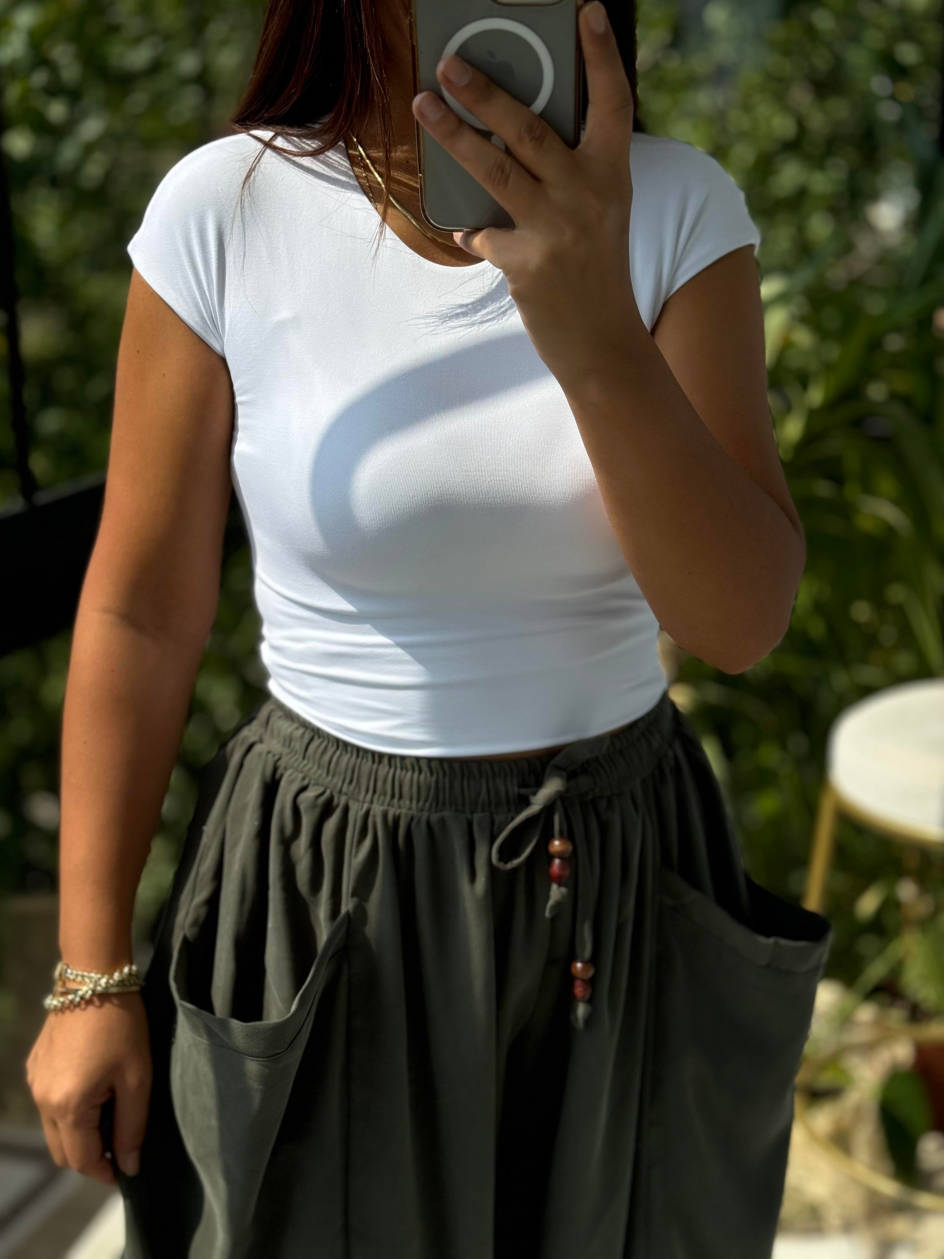 Poliamid Tişört Beyaz