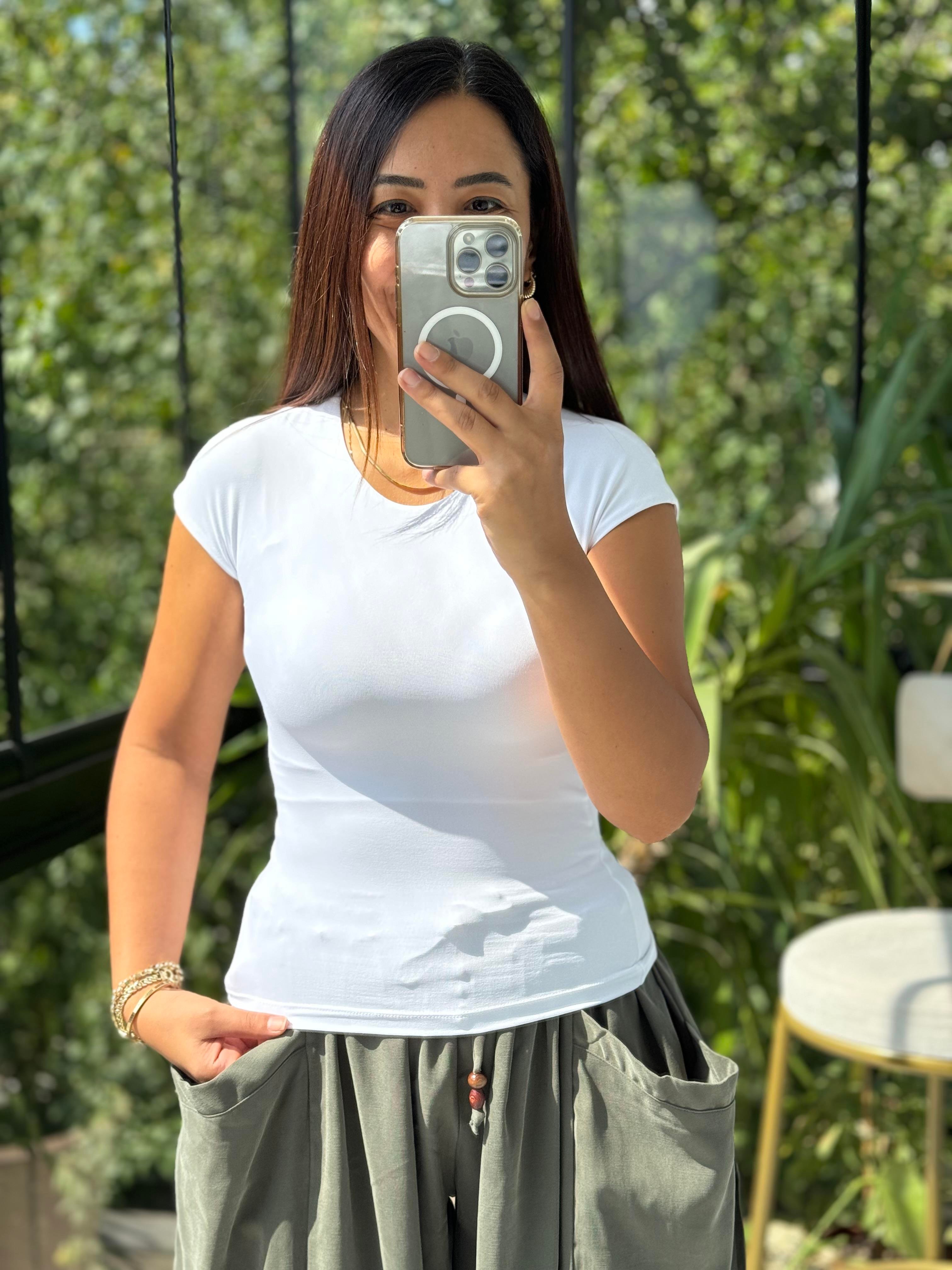 Poliamid Tişört Beyaz