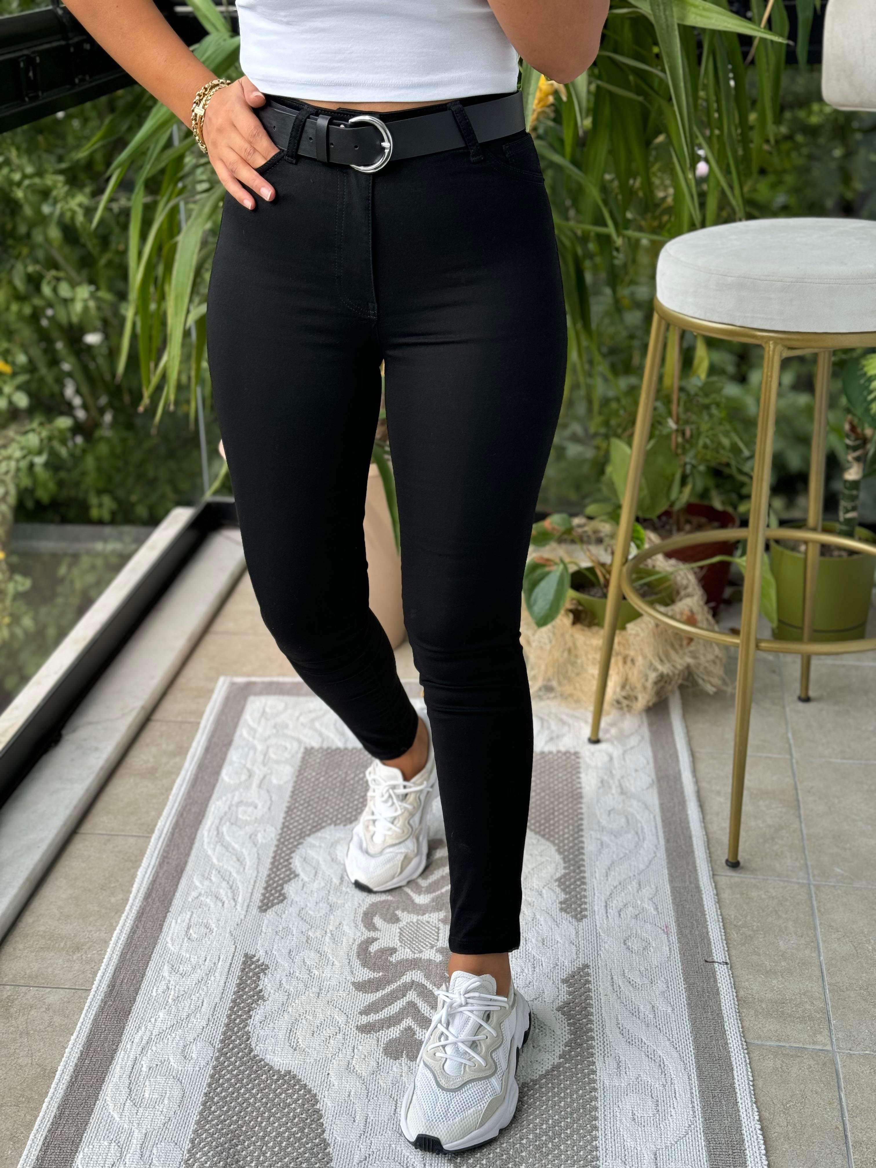 Siyah Yüksek Bel Skinny Jean