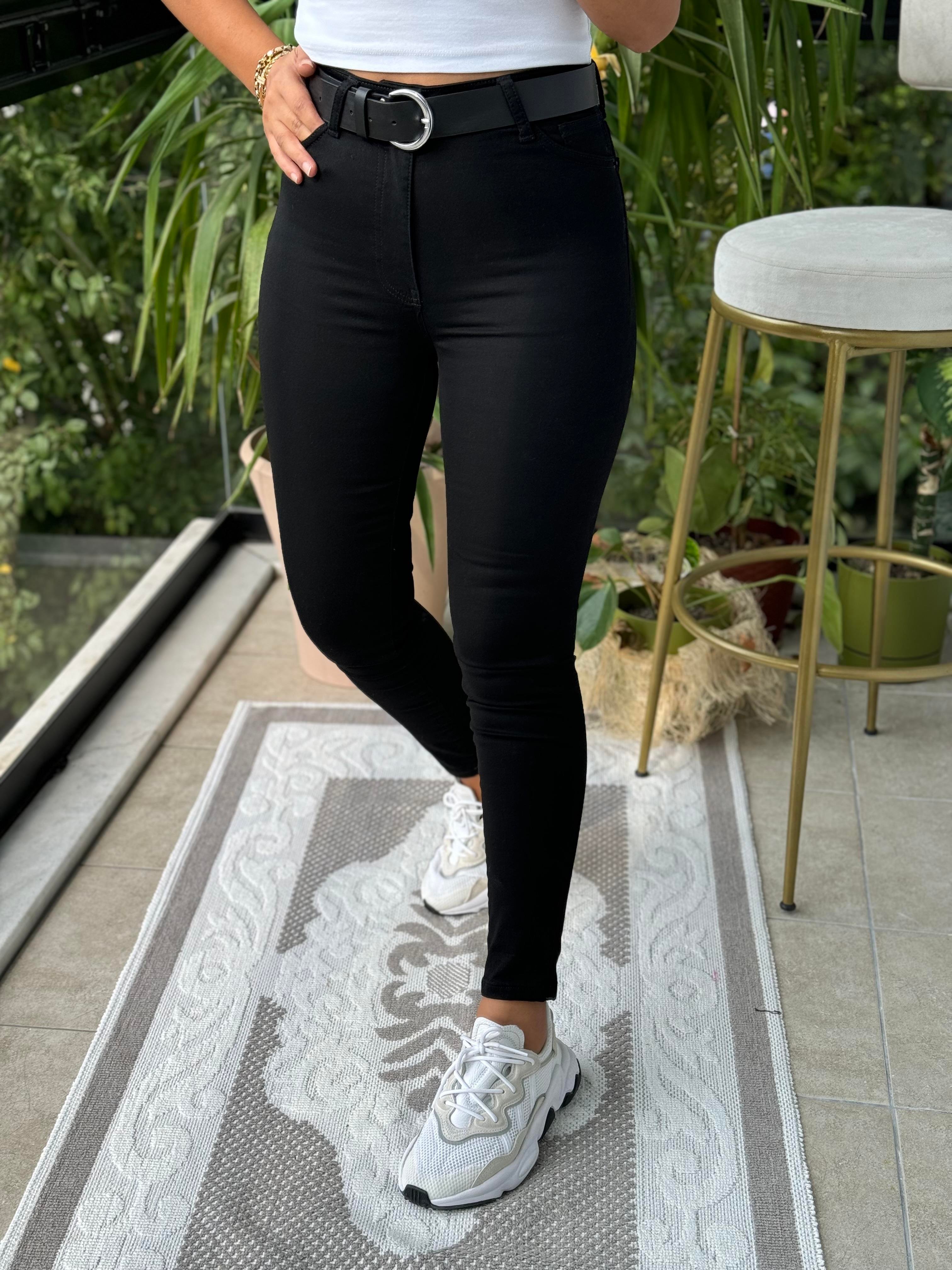 Siyah Yüksek Bel Skinny Jean
