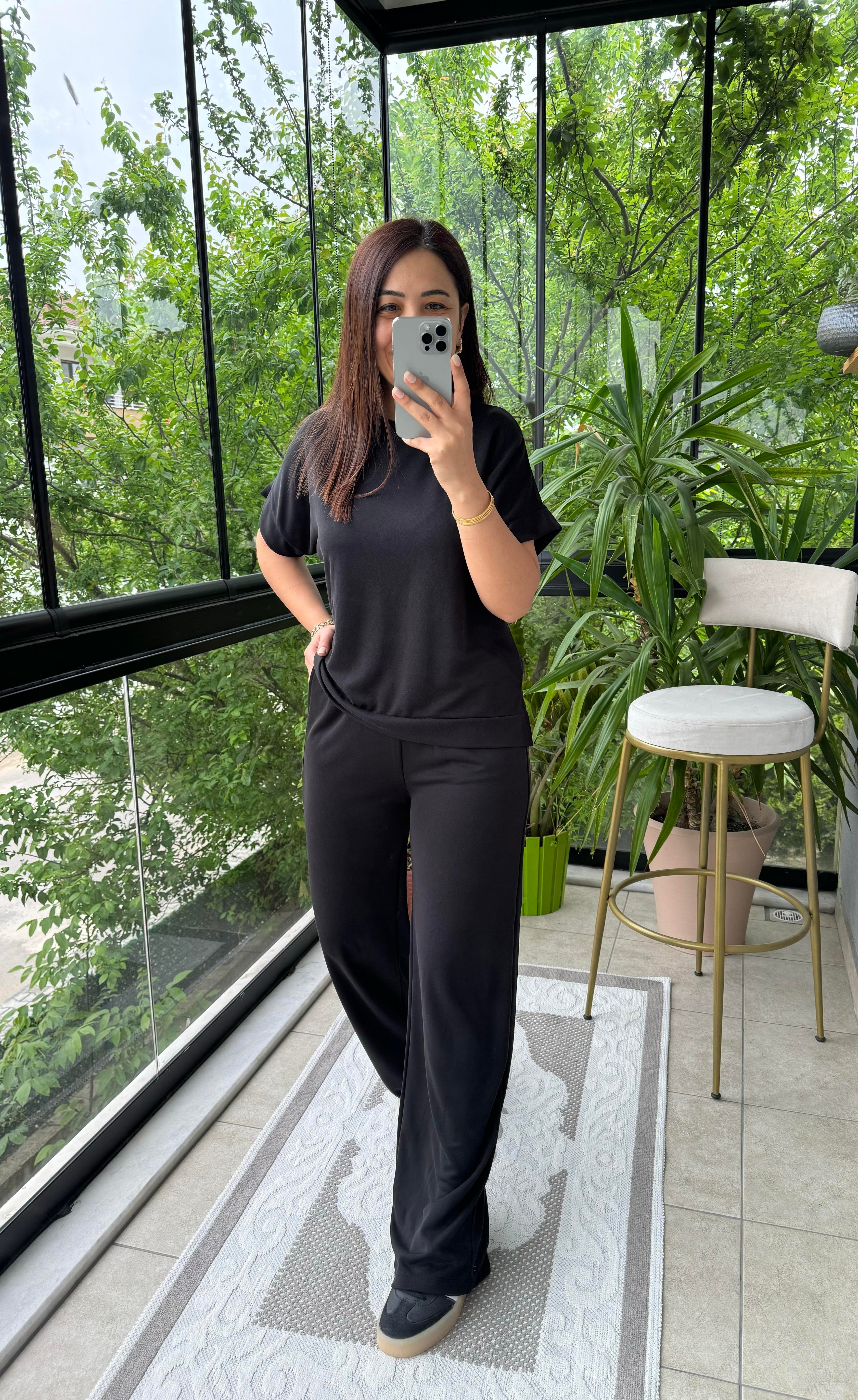 Tişört Pantolon Takım Siyah