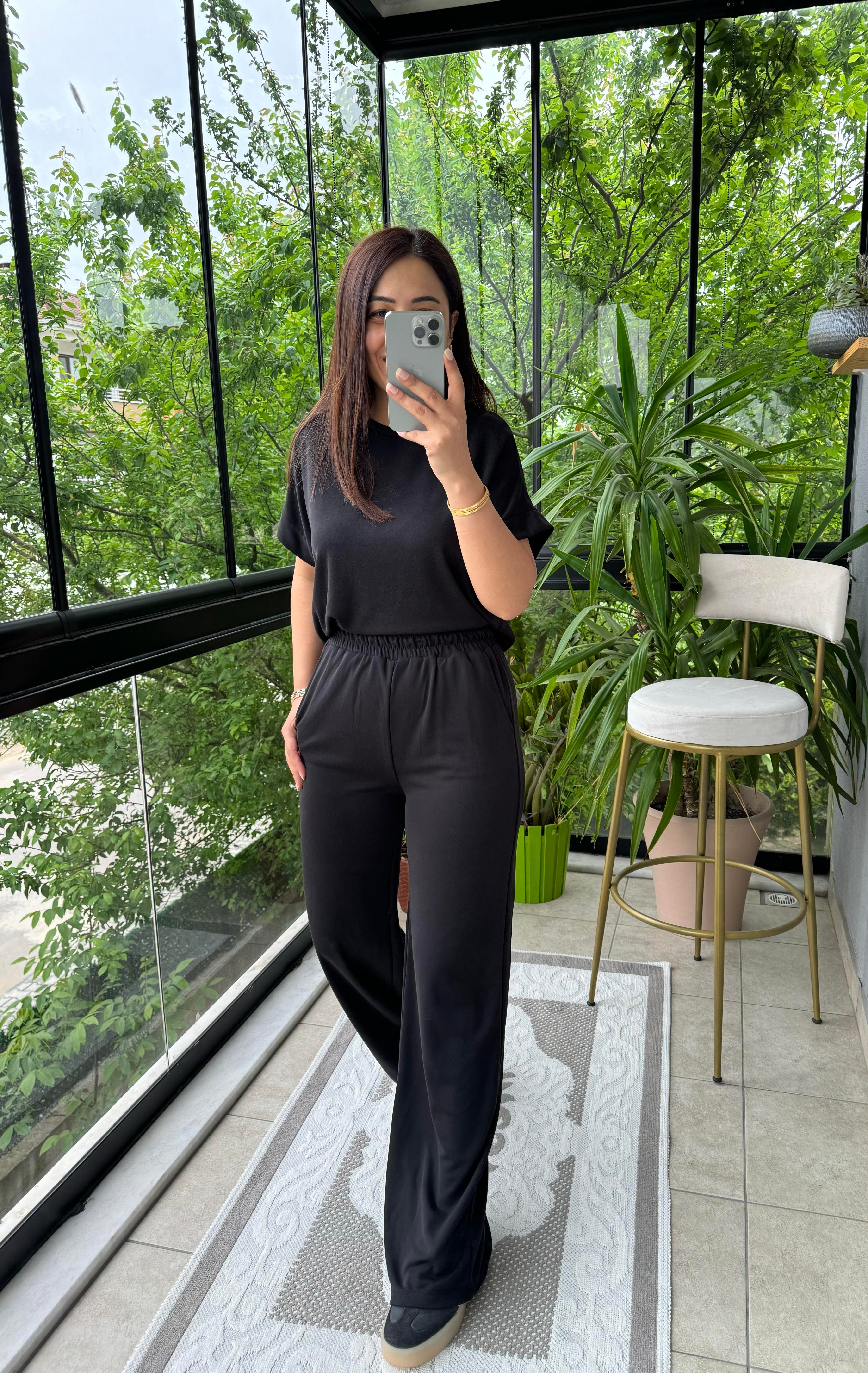 Tişört Pantolon Takım Siyah