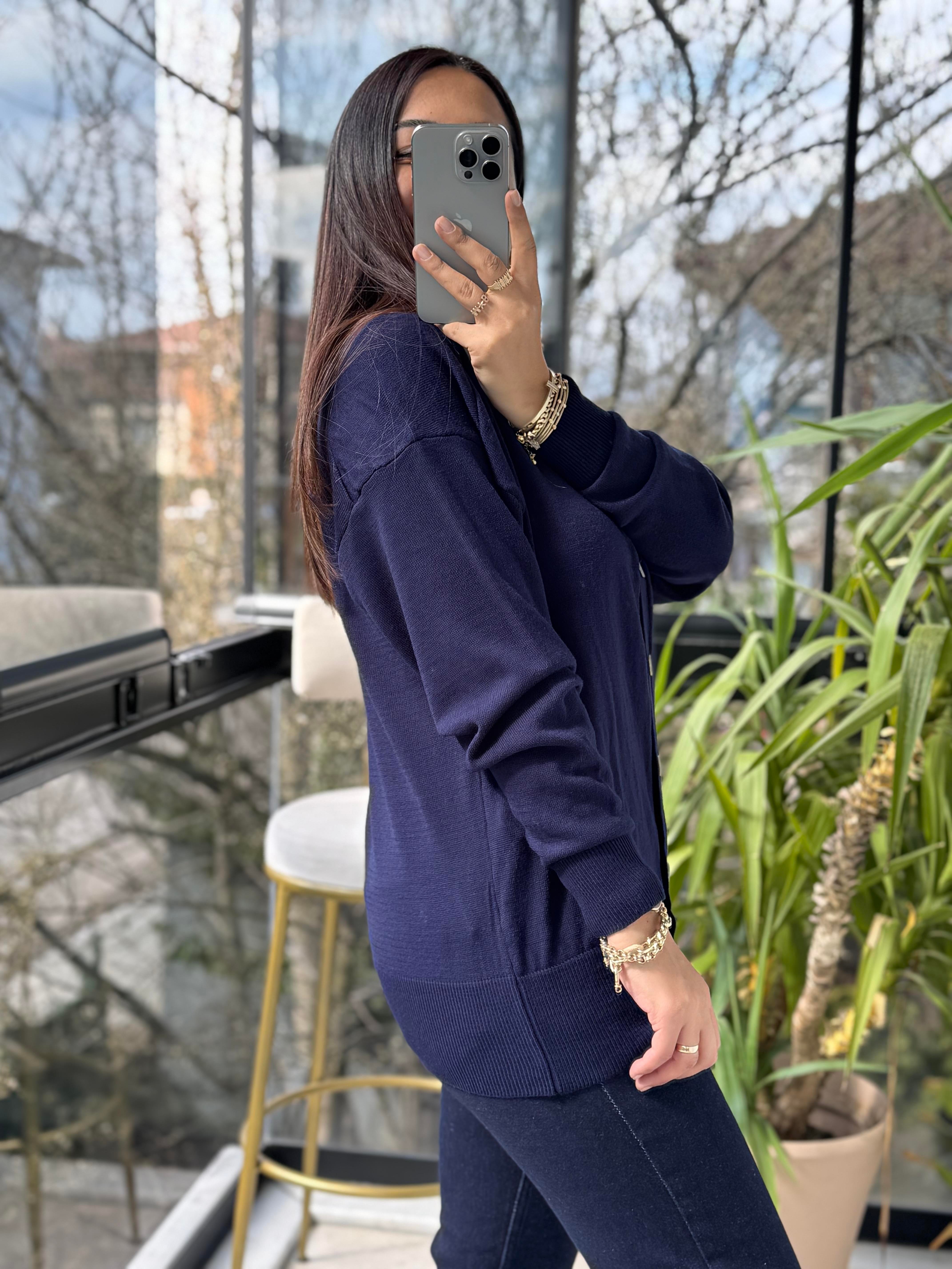 Triko Hırka Lacivert
