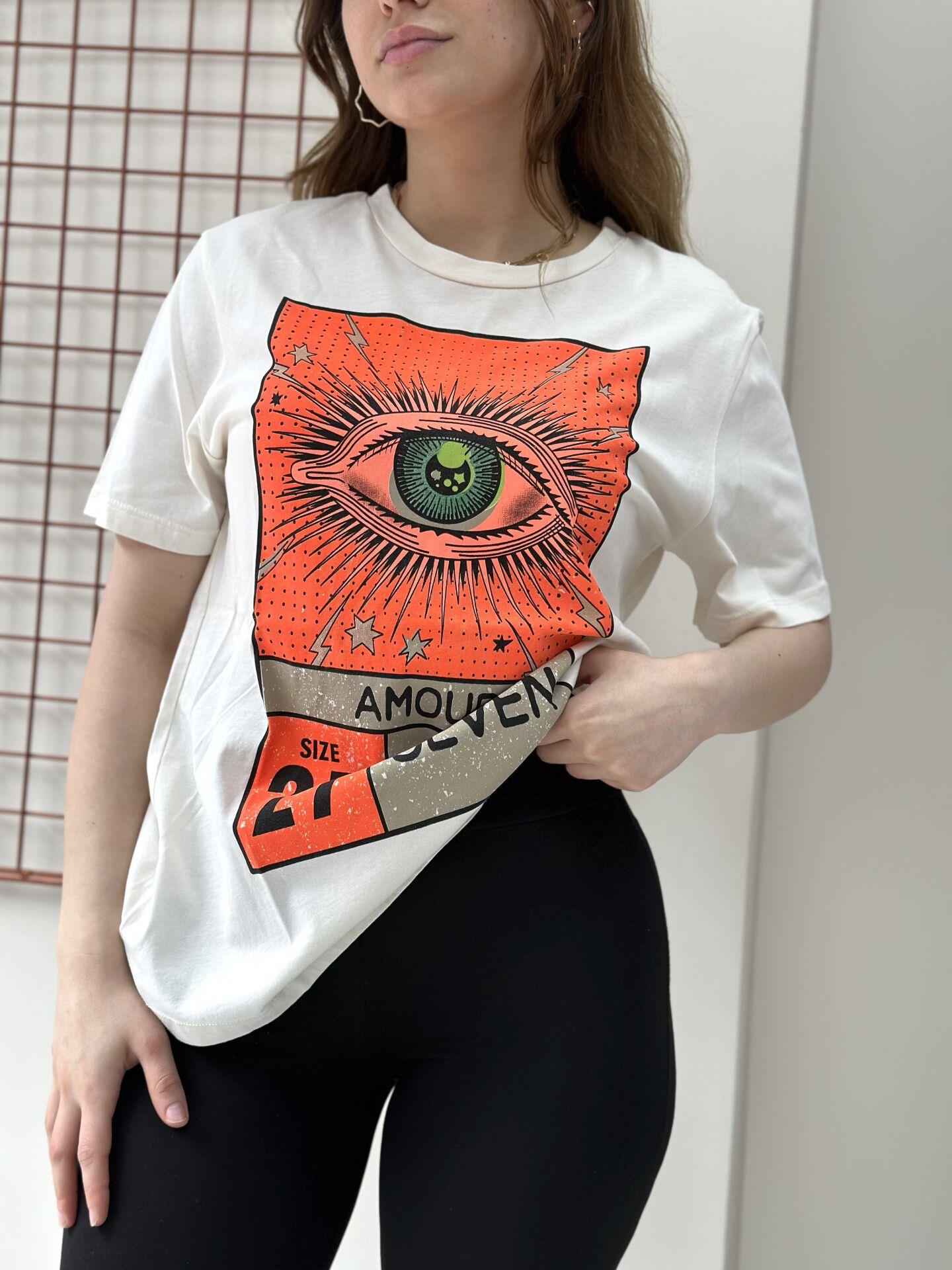 Turuncu Detay Tişört