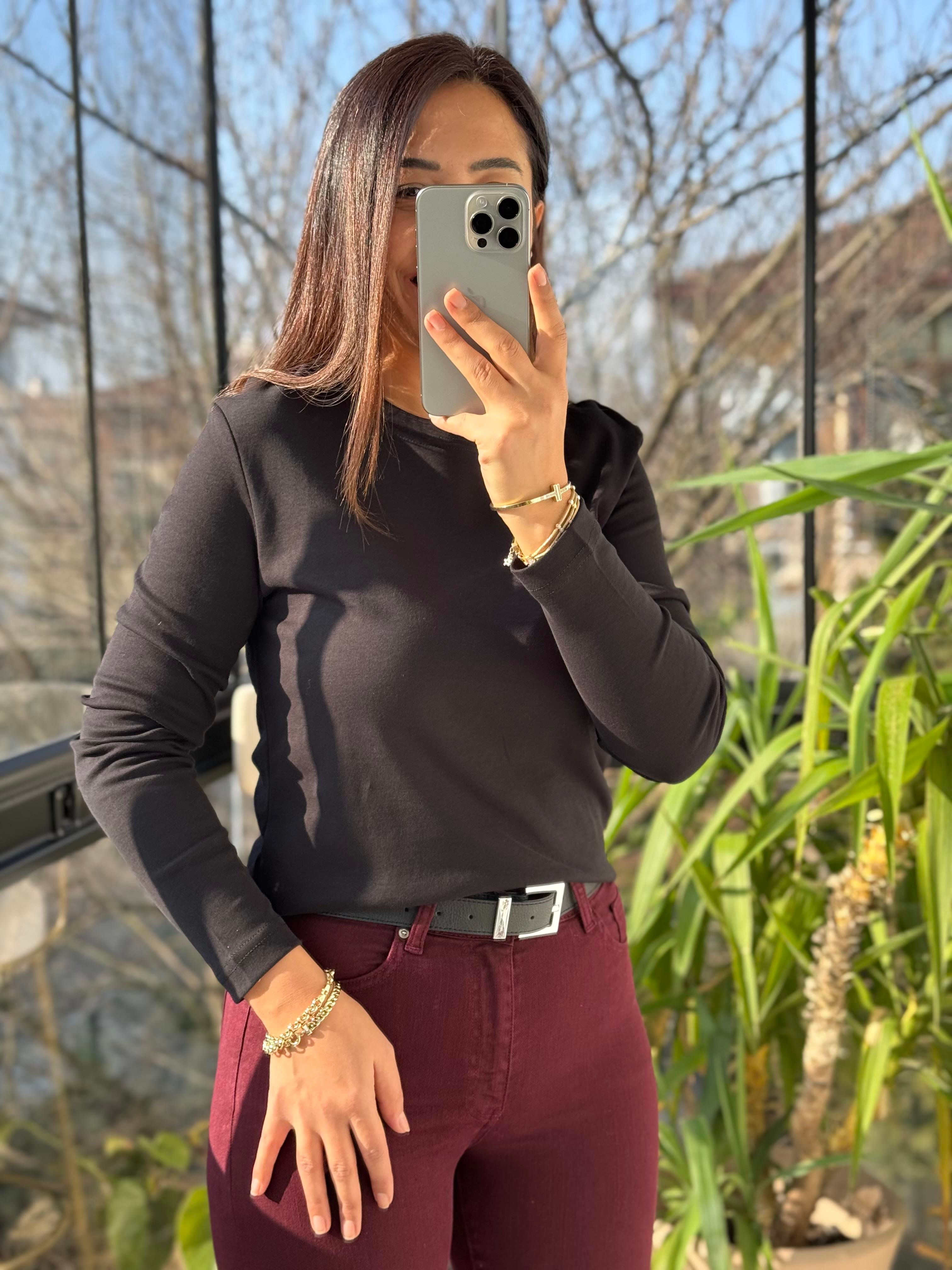 Uzun Kol Penye Siyah