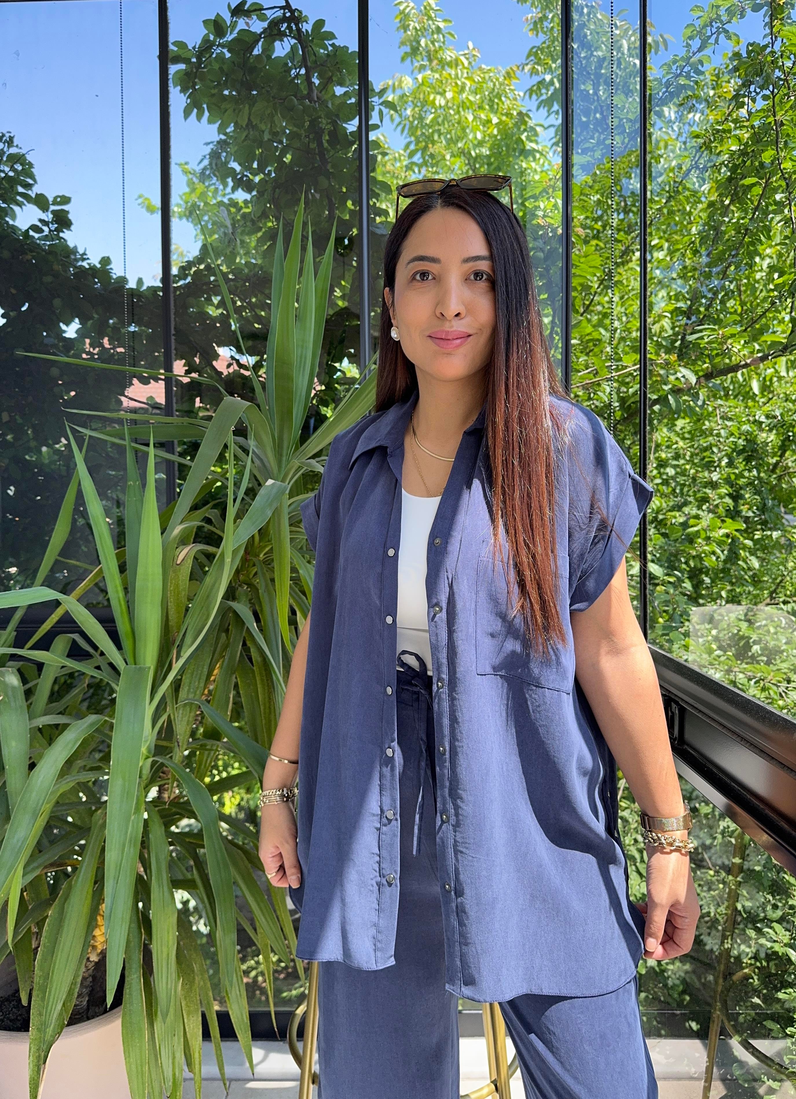 Yanları Çıtçıtlı Tensel Takım Lacivert