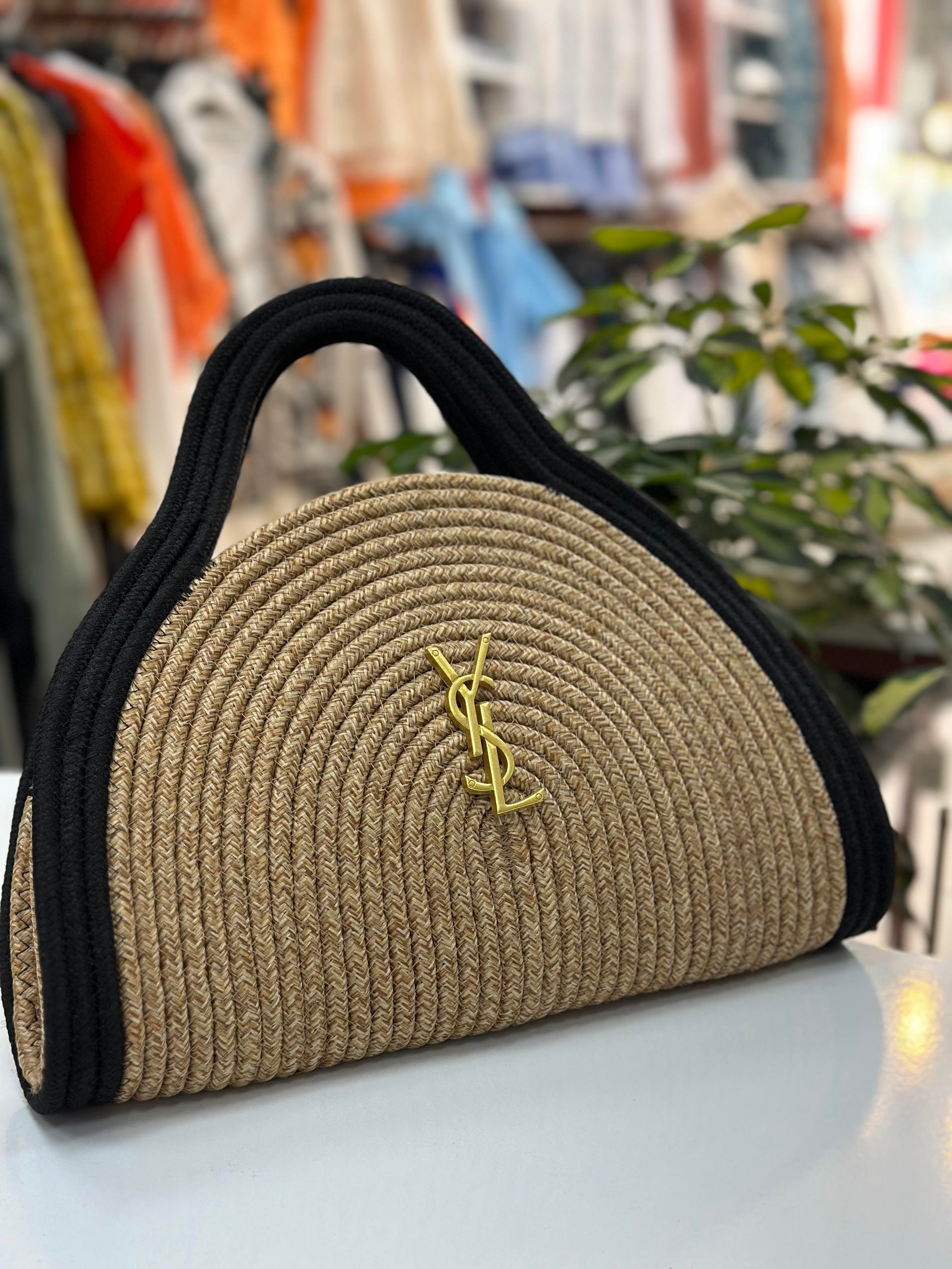 Ysl Hasır Çanta Siyah