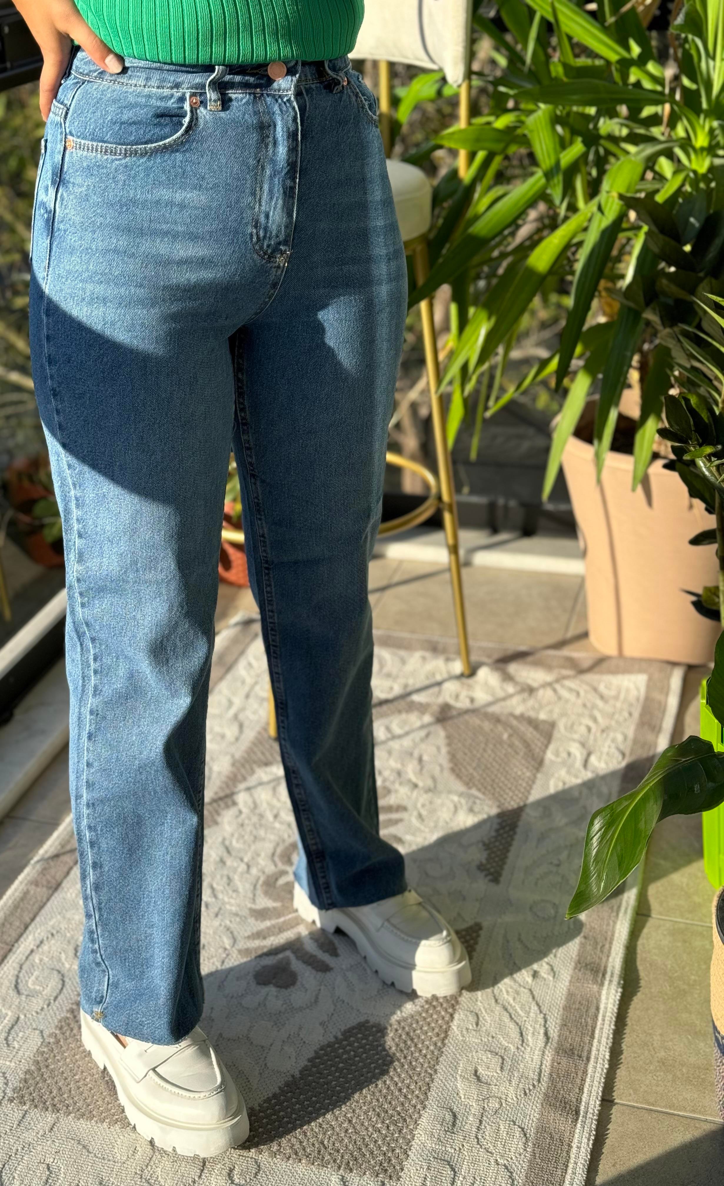 Zra Kesik Paça Jean Mavi