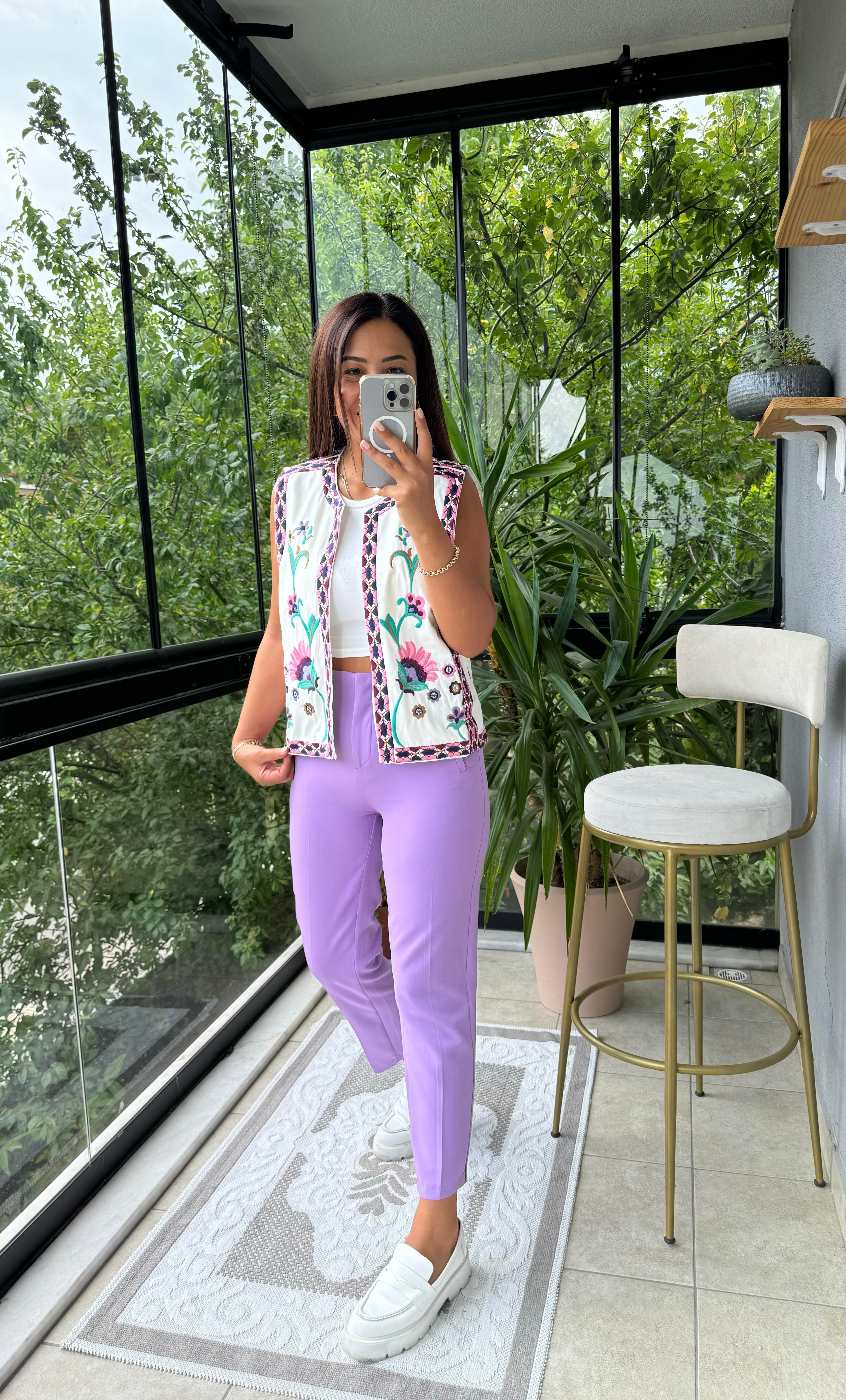 Zra Model Pantolon Lila