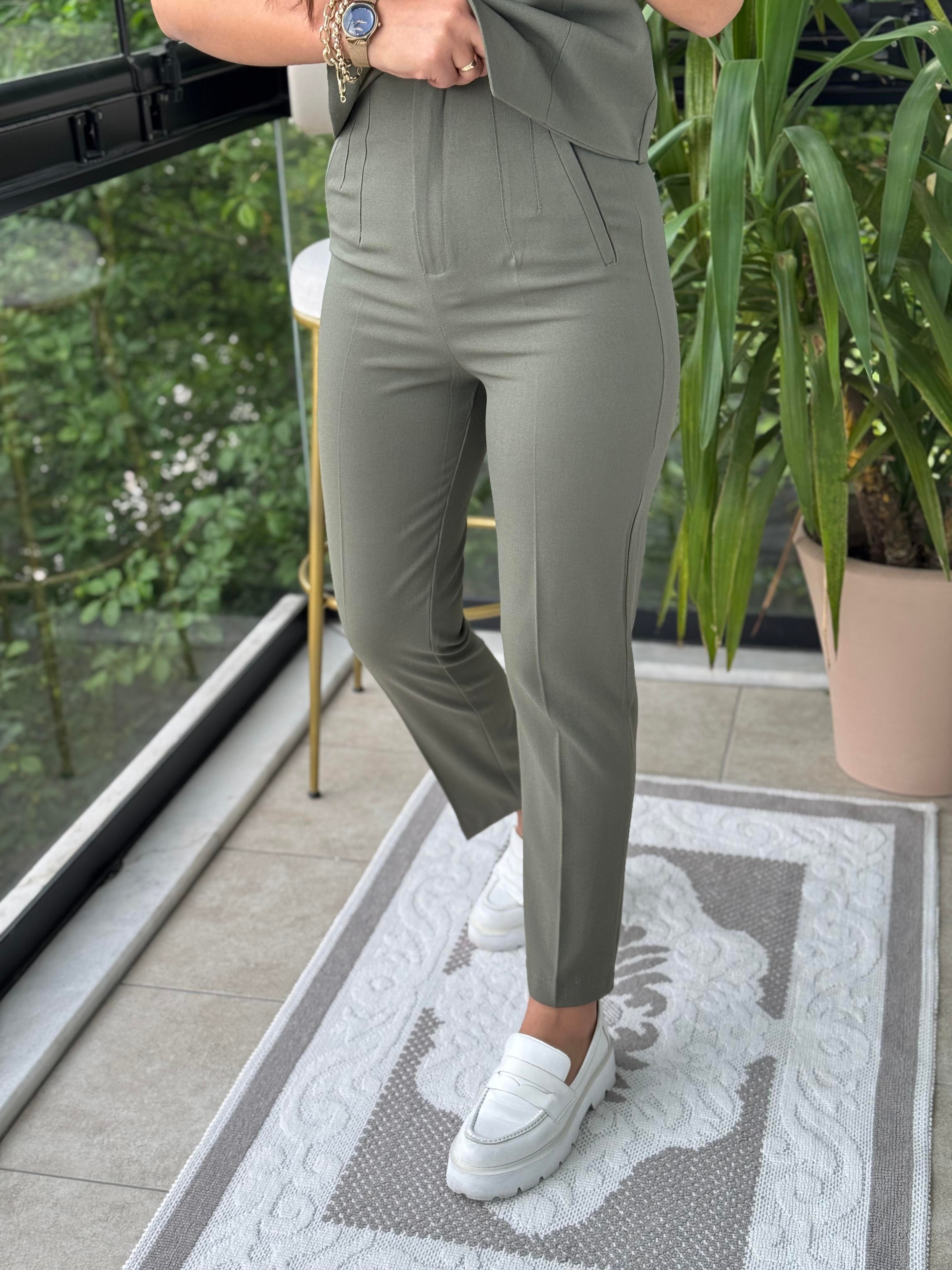 Zra Model Yelekli Takım Haki Yeşili