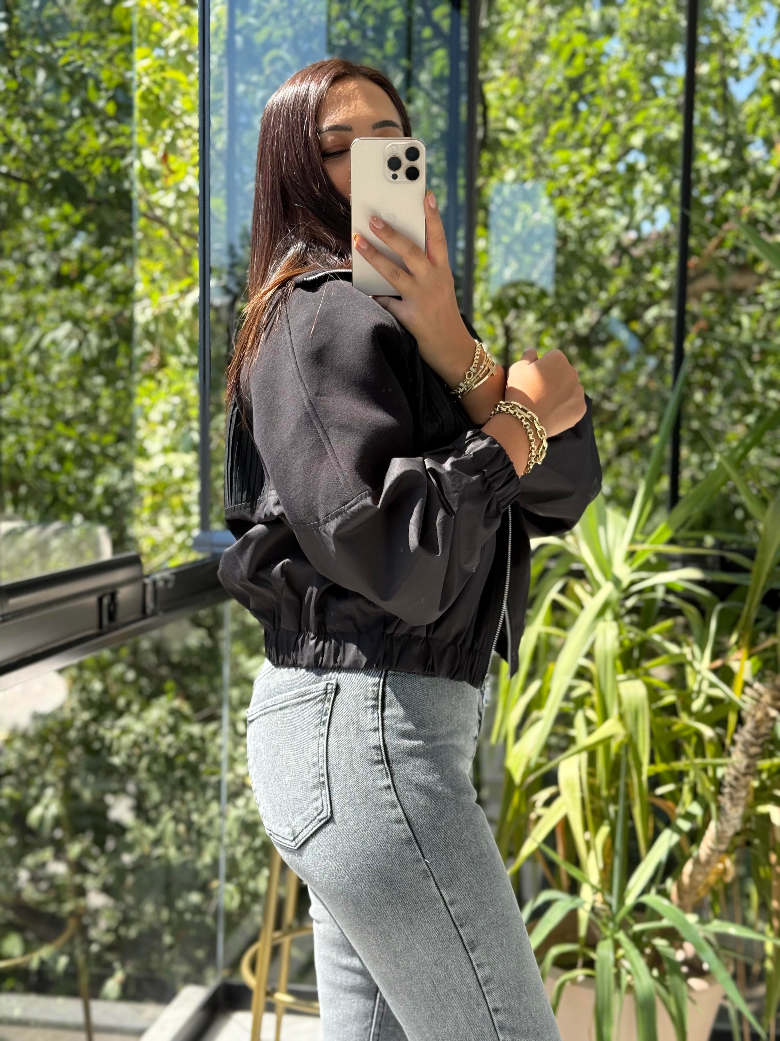 Zra Tasarım Bomber Ceket Siyah