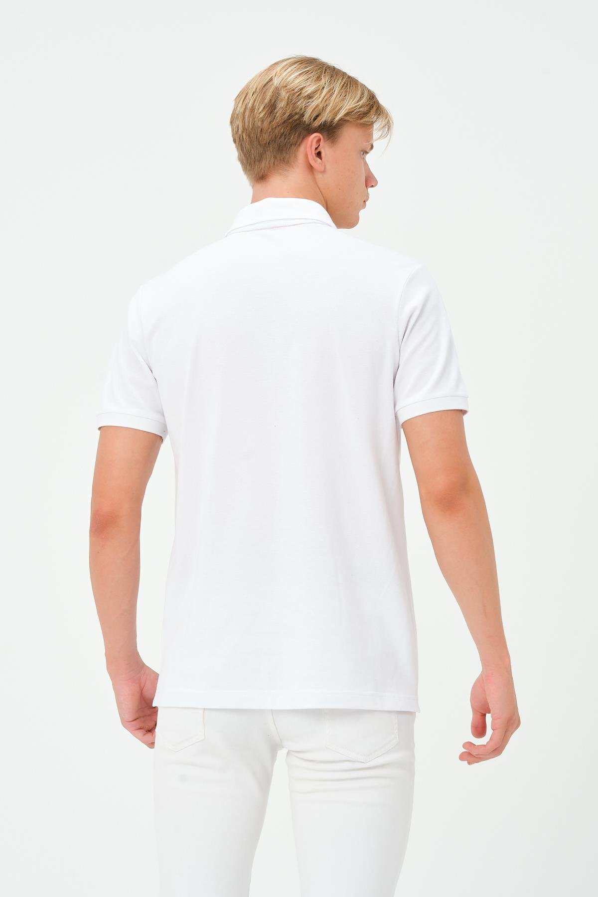 MSW 100.Yıl Özel Tasarım Regular Fit  Erkek Beyaz Polo