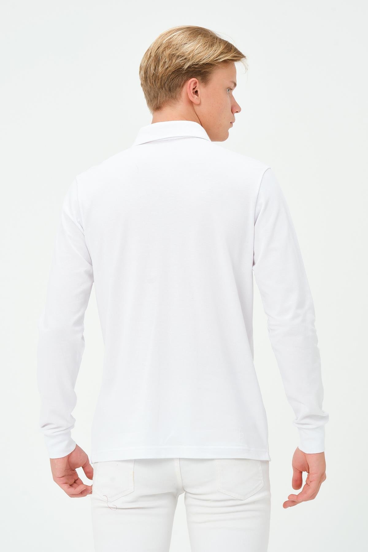 MSW 100.Yıl Özel Tasarım Regular Fit Erkek Beyaz Polo