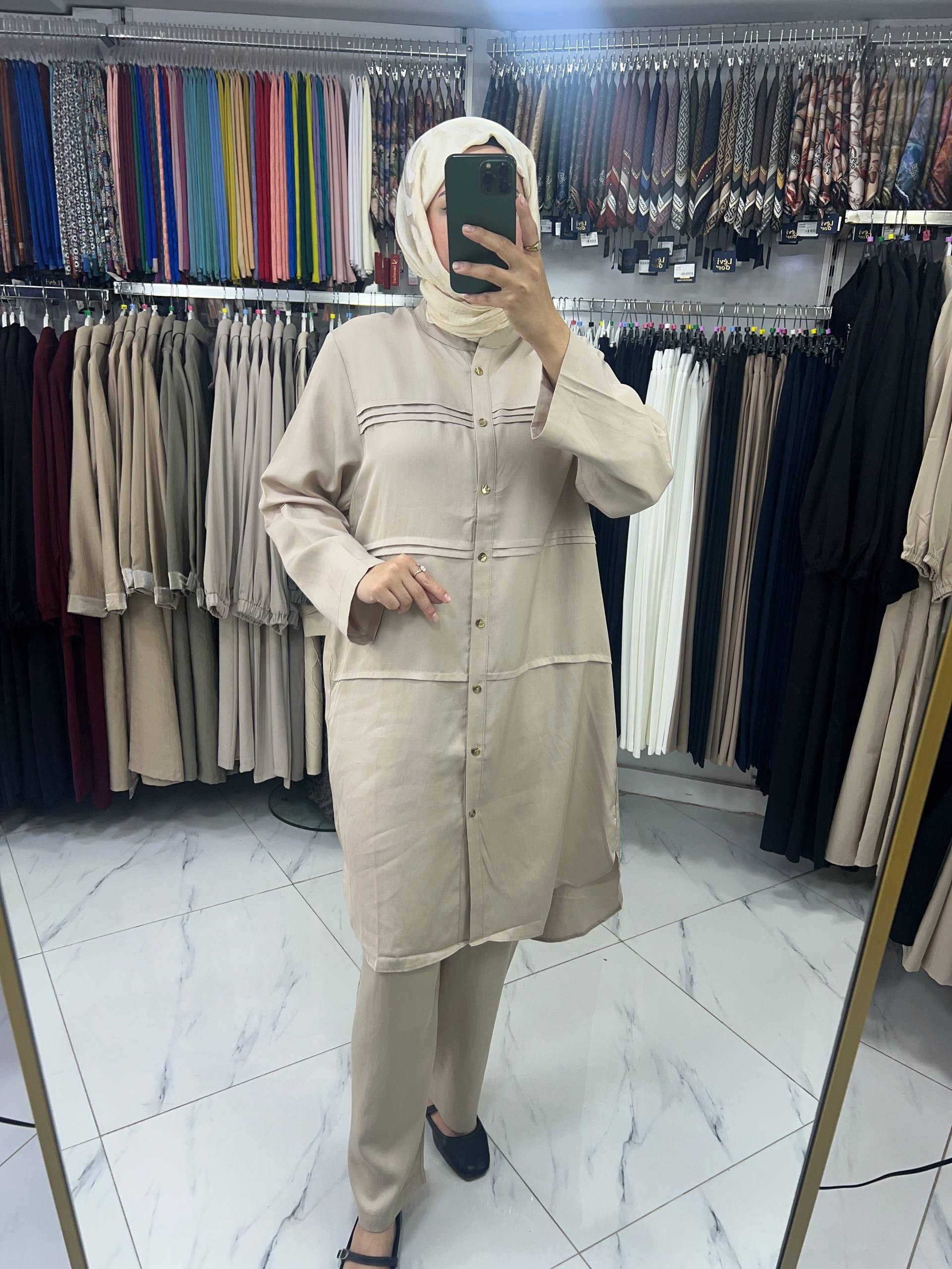 261826 Micca Plus Pantolonlu Takım TAŞ