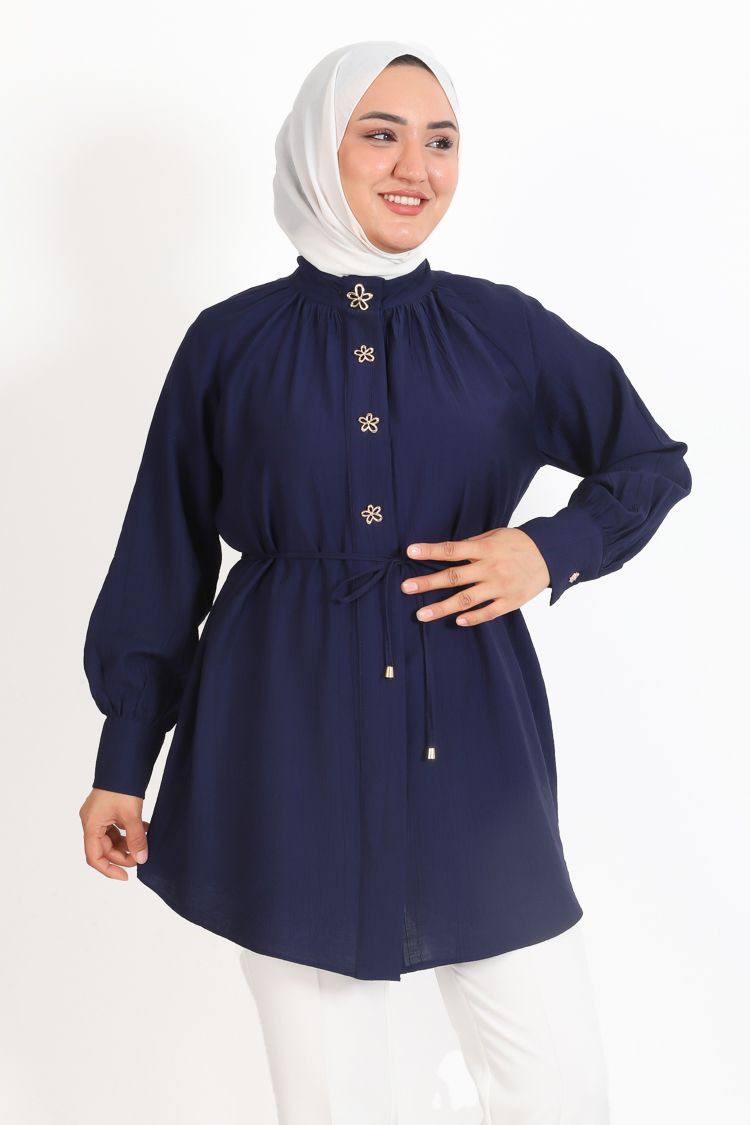 3629 Tripen ÇilekTunik LACİVERT