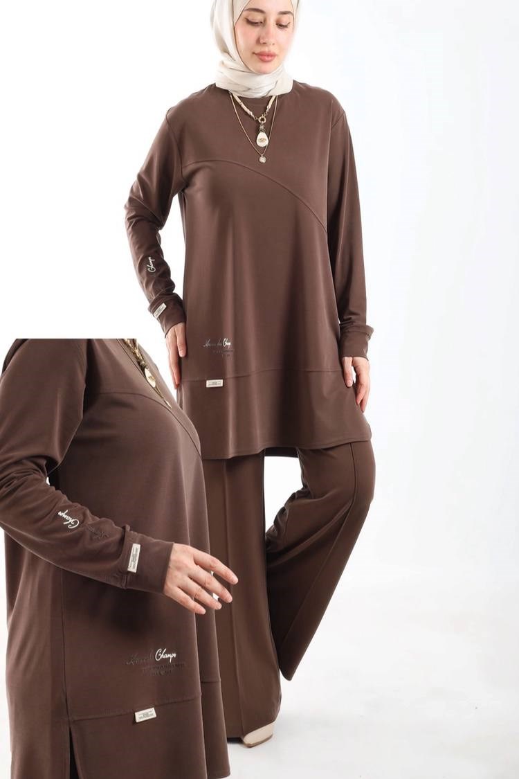 3728 Tripen Pike Pantalonlu Takım KAHVE
