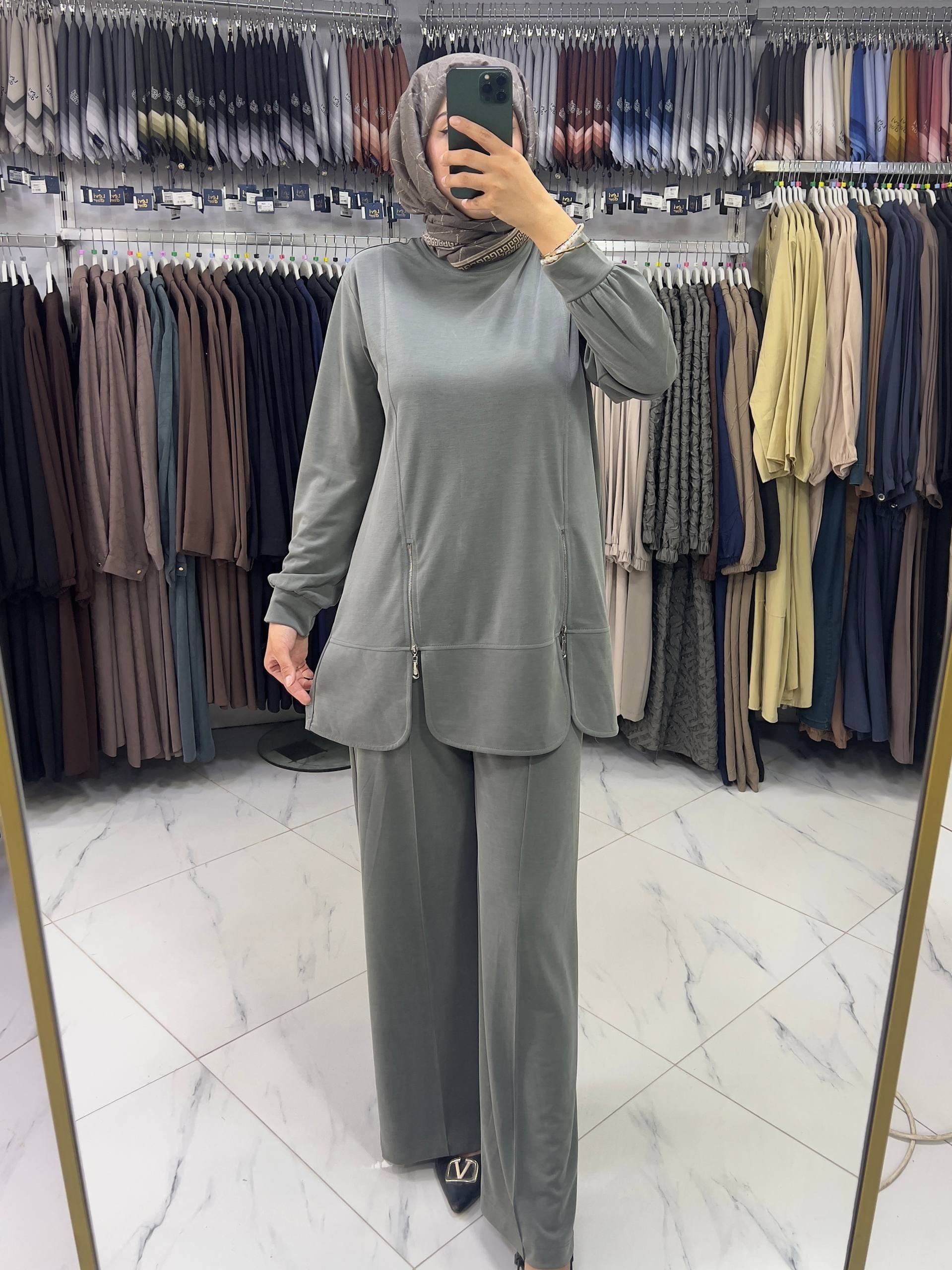 3741 Tripen Pike Pantalonlu Takım YEŞİL