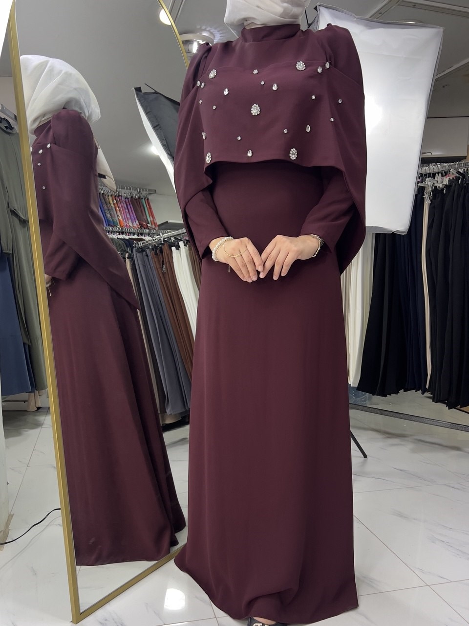 4901 Tane Abiye Elbise BORDO