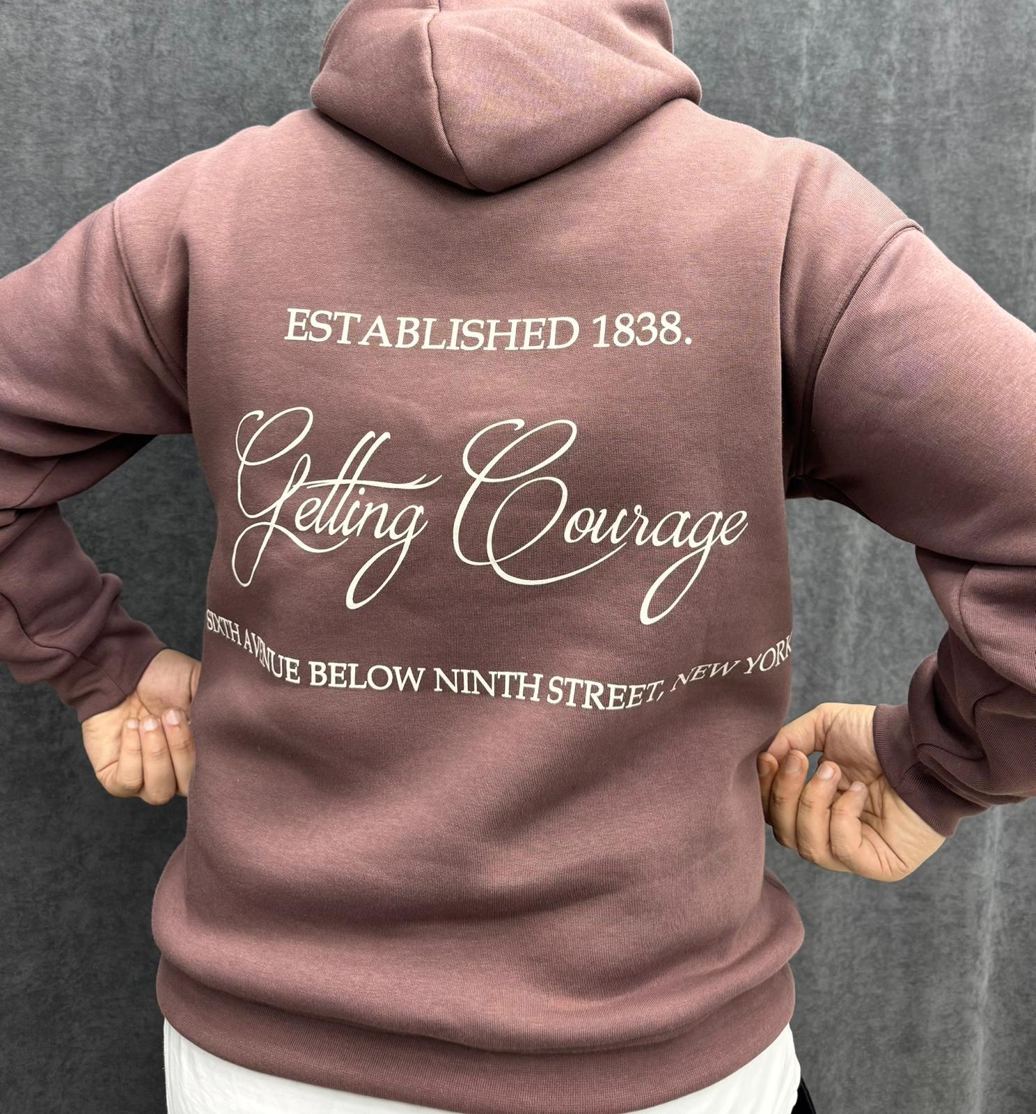 Getting Baskılı Oversize Sweat Bordo