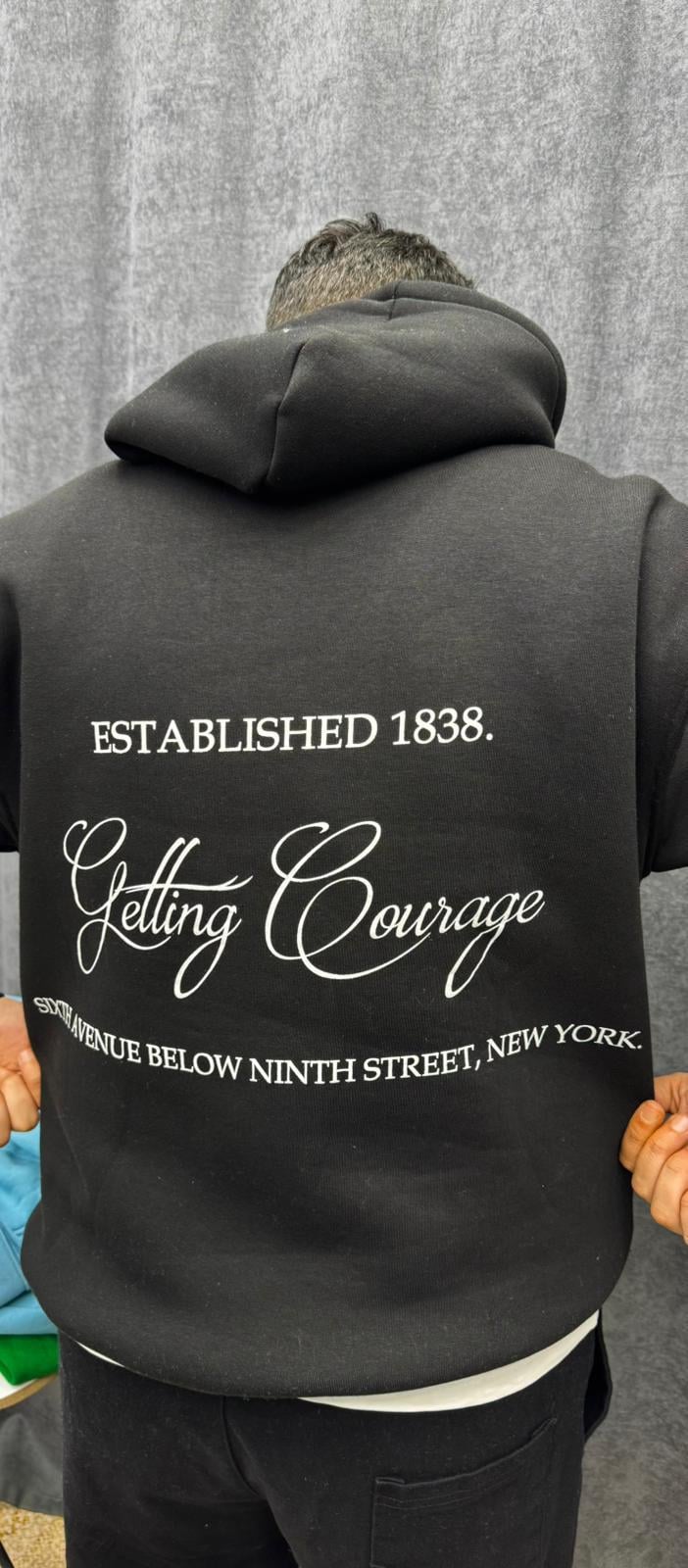 Getting Baskılı Oversize Sweat Siyah