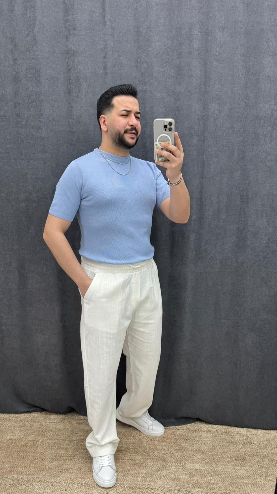 Yumuşacık Örme Basic Triko Bebe Mavi