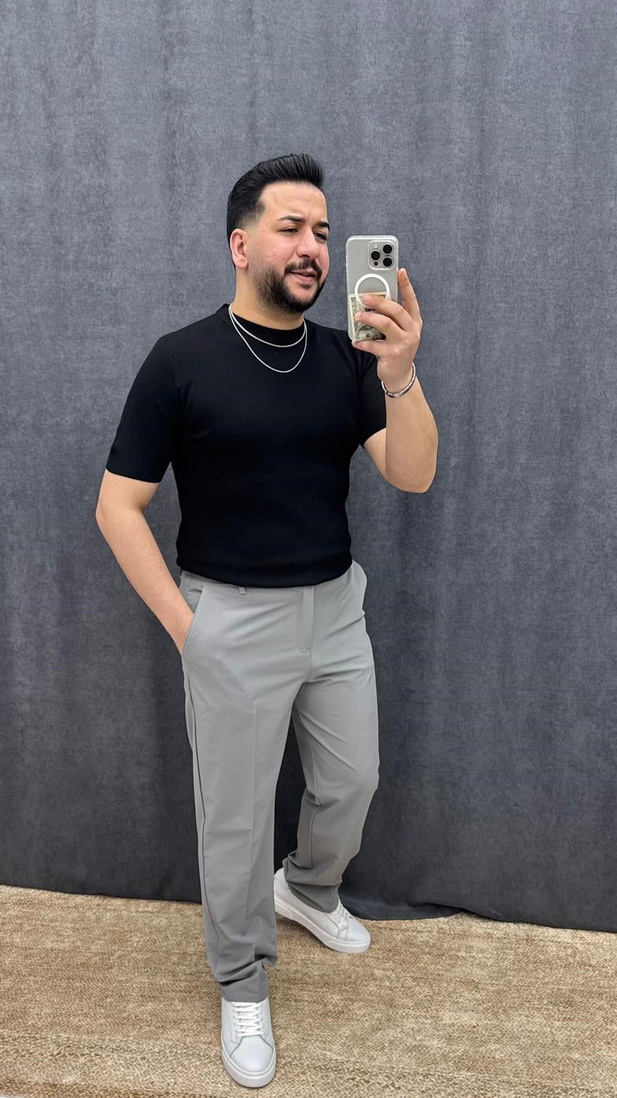 Yumuşacık Örme Basic Triko Siyah