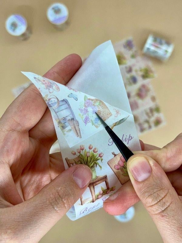  Bahçe Bakımı ve Çiçekler Temalı Washi Bant/ Washi Tape/ Sticker/ Bullet Journal