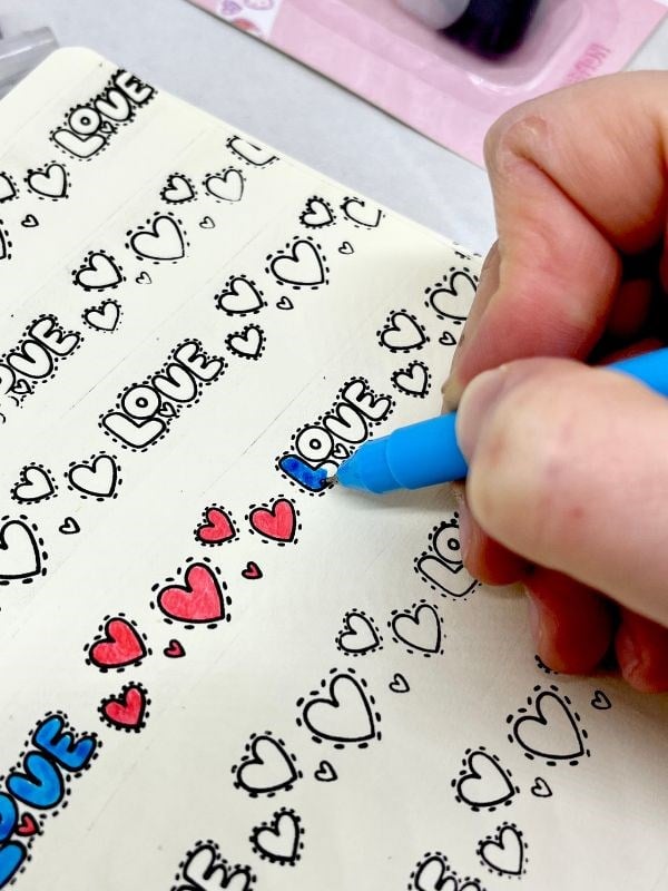  Boyanabilir Süsleme Bandı Love Desenli Damga /Mühür/Kaşe/Kitap Mühür/Stamp/Seal/Tipeks/Tipex
