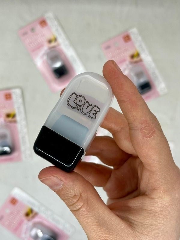  Boyanabilir Süsleme Bandı Love Desenli Damga /Mühür/Kaşe/Kitap Mühür/Stamp/Seal/Tipeks/Tipex