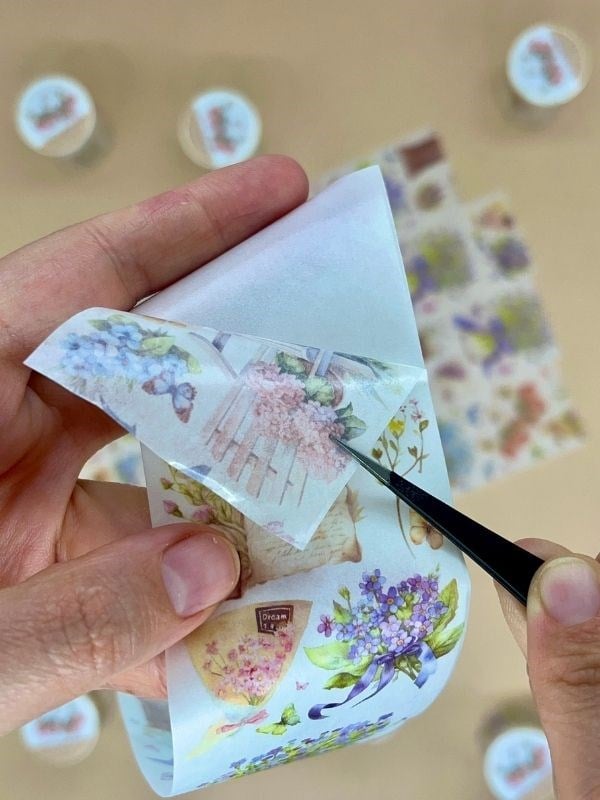  Çiçek Ziyafeti Temalı Washi Bant/ Washi Tape/ Sticker/ Bullet Journal