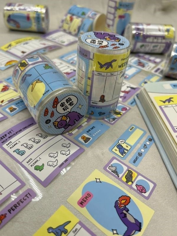  Ejderha Temalı Tek Tek Çıkartmalı Haftalık-Aylık Planlayıcı Motivasyon Stickerı Washi Bant/Etiket/Bullet Journal