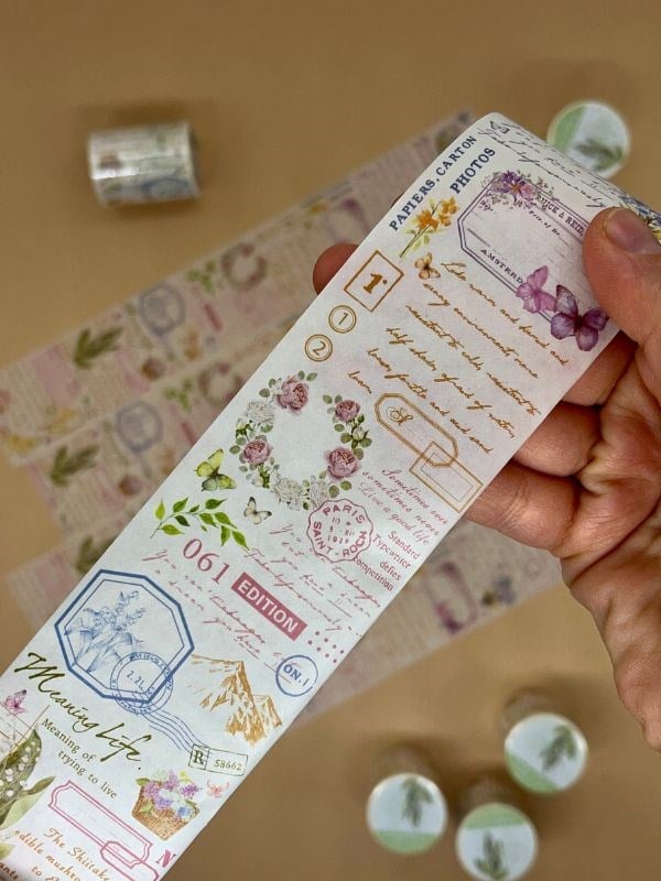  Seyahat Günlüğü Temalı Washi Bant/ Washi Tape/ Sticker/ Bullet Journal