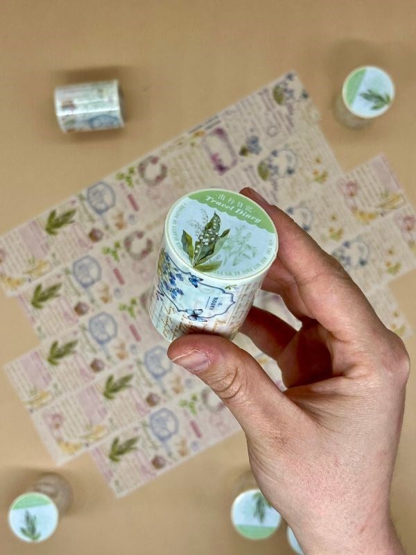  Seyahat Günlüğü Temalı Washi Bant/ Washi Tape/ Sticker/ Bullet Journal
