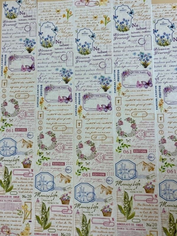 Seyahat Günlüğü Temalı Washi Bant/ Washi Tape/ Sticker/ Bullet Journal
