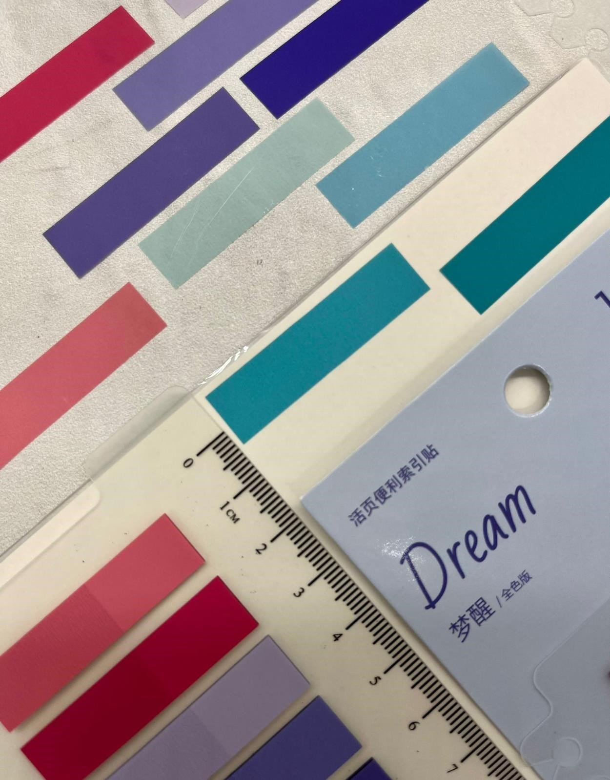 10 Renkli Cetvelli Dream Şeffaf Pet İndeks / Index Sticker / Postit / Post-it