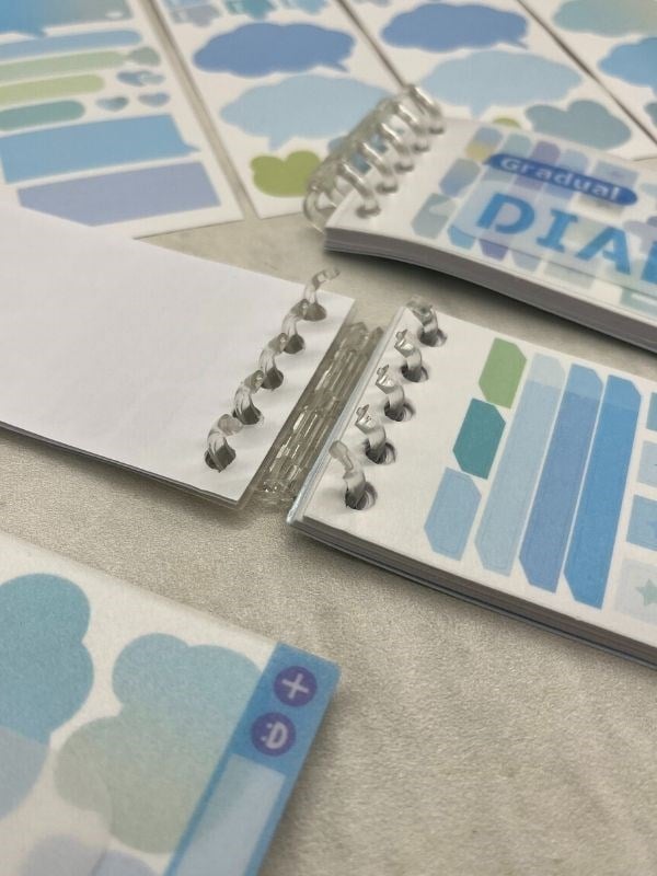 20 Yaprak 278 Adet Binderli Mavi Tonları Planlayıcı İndeks/İndex Sticker/Etiket/Çıkartma/Postit/Post-it