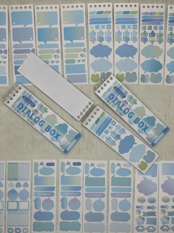 20 Yaprak 278 Adet Binderli Mavi Tonları Planlayıcı İndeks/İndex Sticker/Etiket/Çıkartma/Postit/Post-it