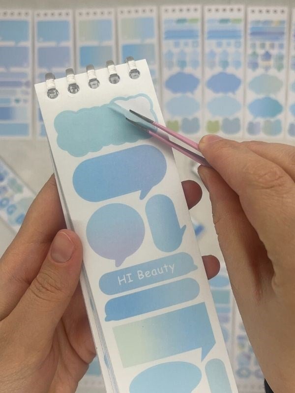 20 Yaprak 278 Adet Binderli Mavi Tonları Planlayıcı İndeks/İndex Sticker/Etiket/Çıkartma/Postit/Post-it