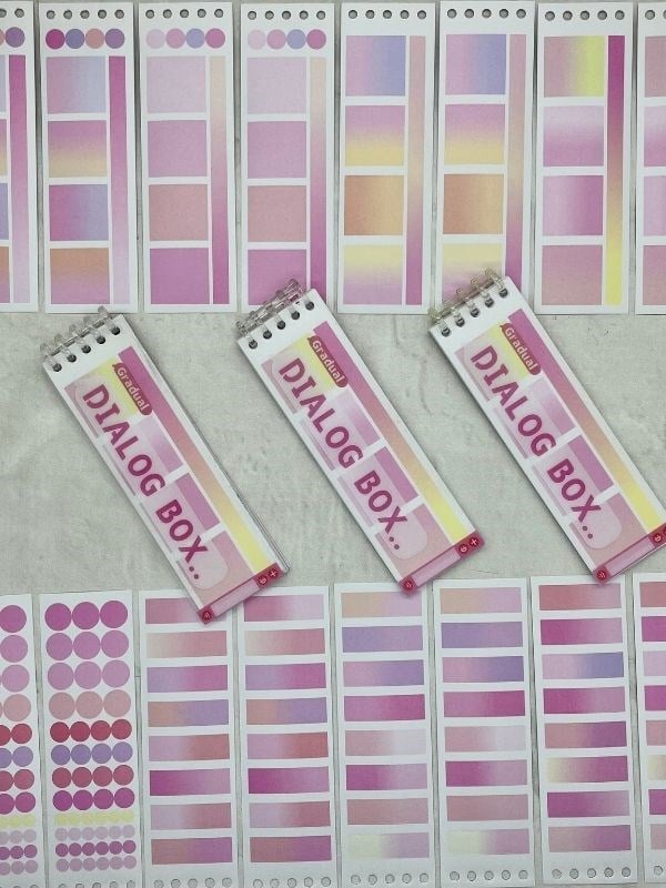 20 Yaprak 328 Adet Binderli Pembe Tonları Planlayıcı İndeks/İndex Sticker/Etiket/Çıkartma/Postit/Post-it