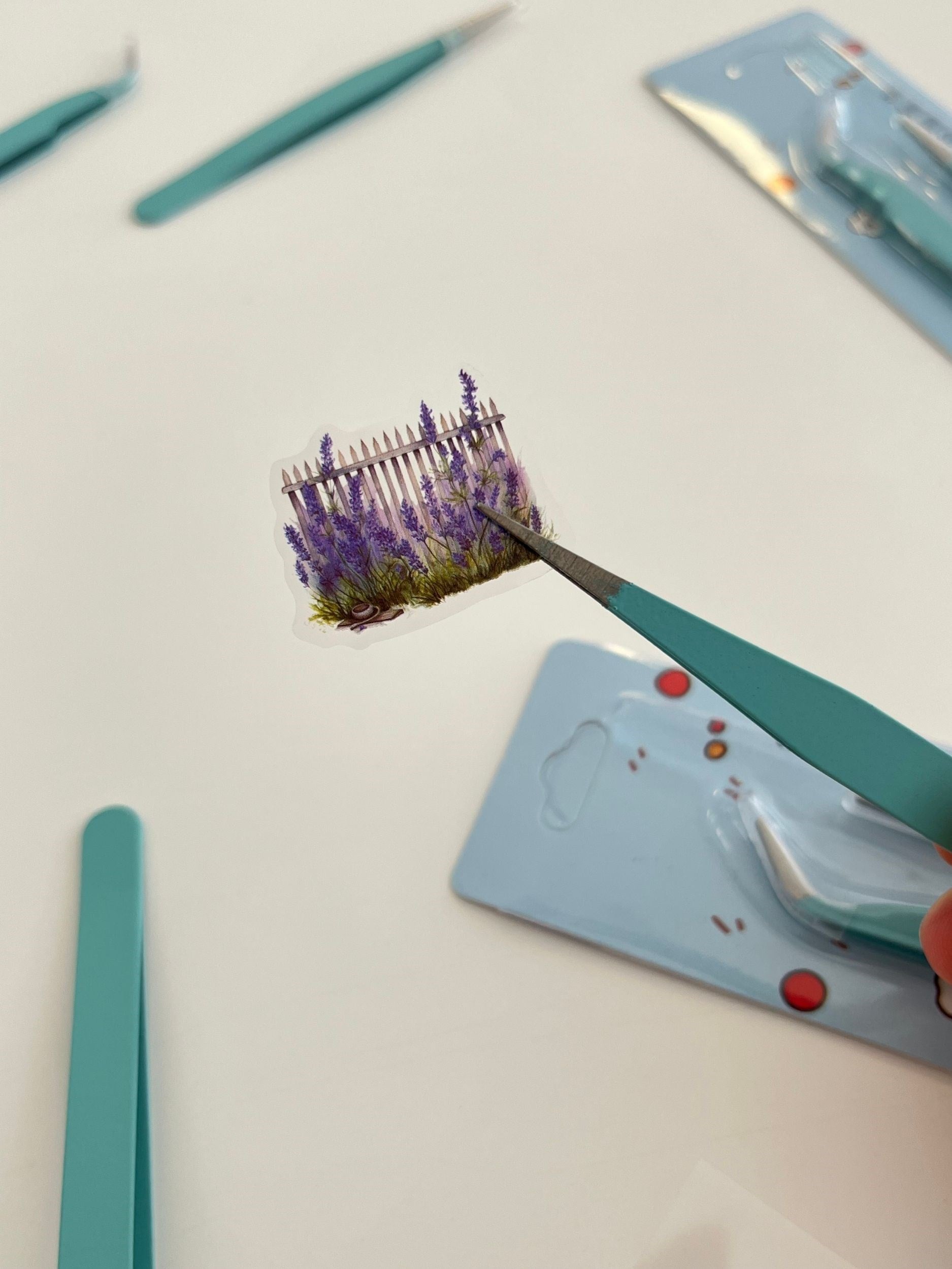 2'li Sticker Cımbızı Seti Düz Ve Eğri Uçlu Mavi/Etiket/Çıkartma/Washi Bant/Sticker/Bullet Journal